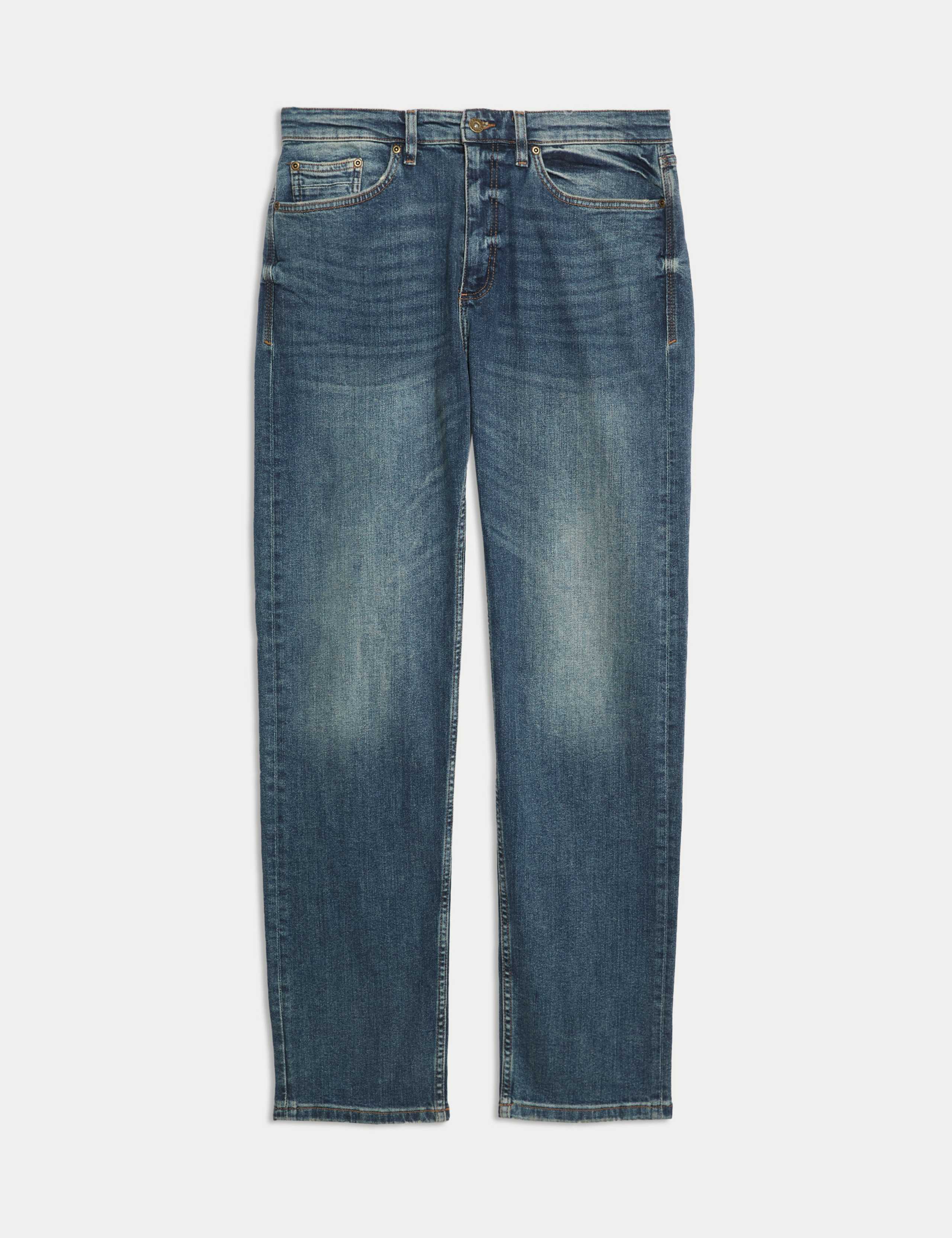 Straight Fit Vintage Wash Stretch Jeans 2 of 6