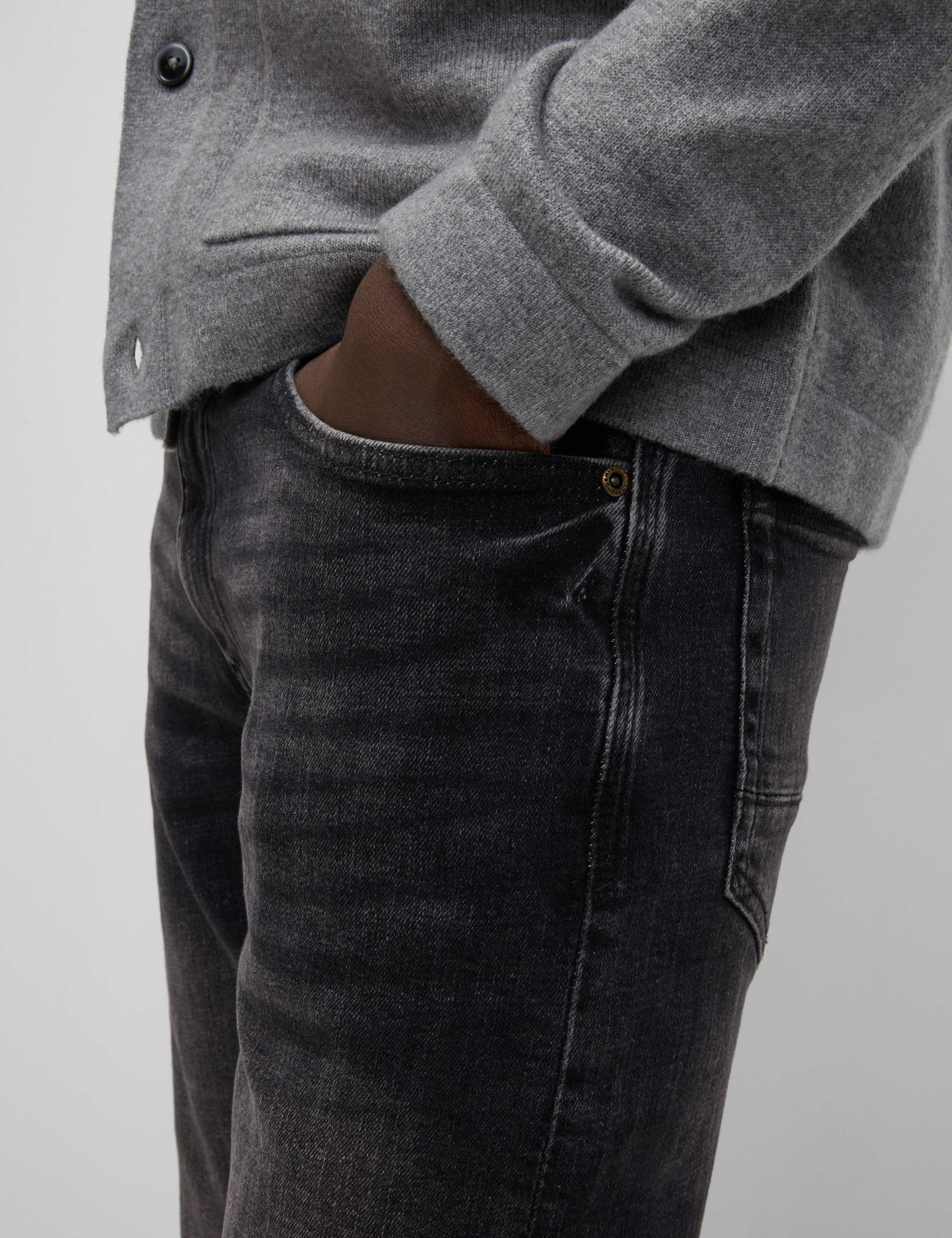 Slim Fit Vintage Wash Crosshatch Jeans 3 of 6