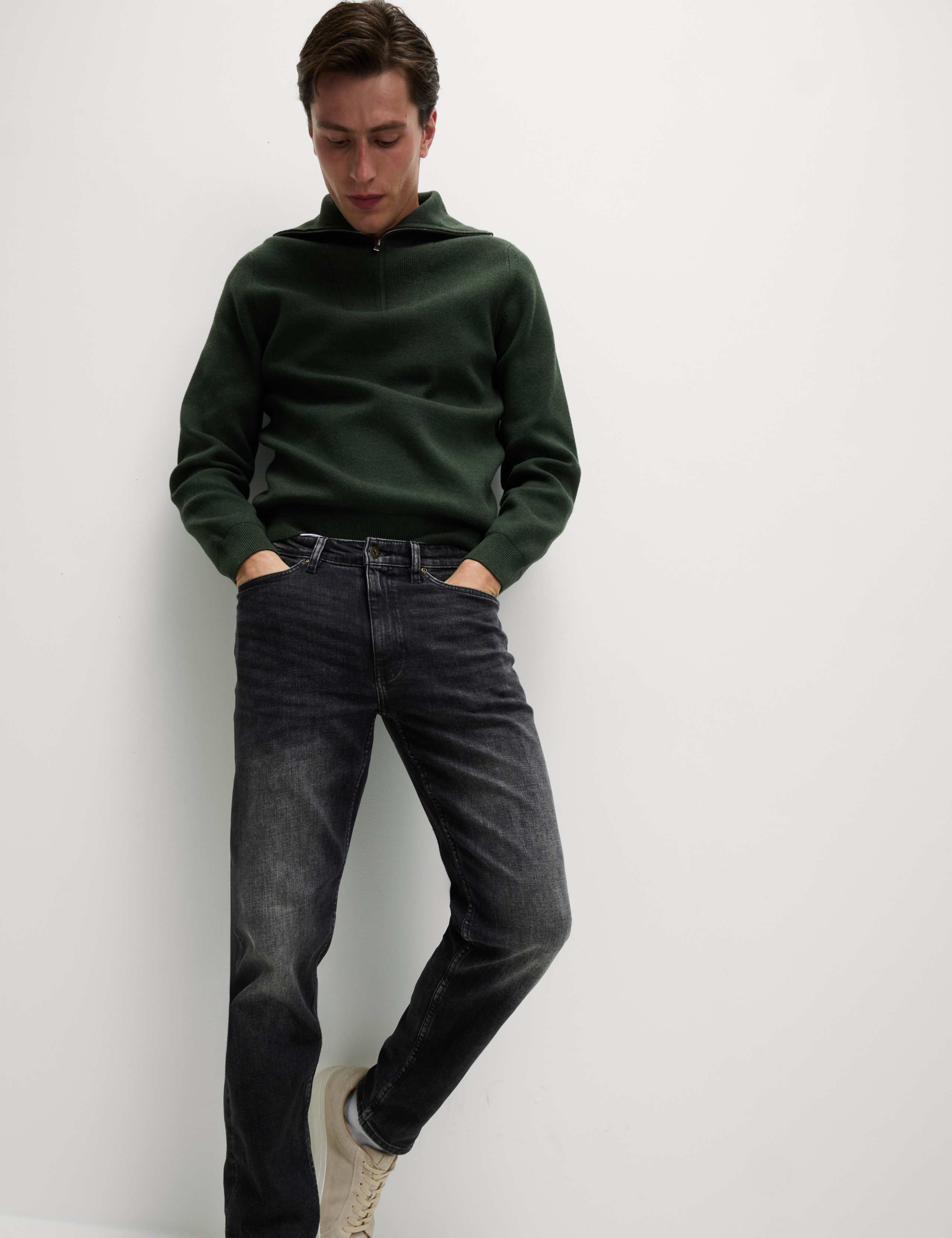 Tapered Fit Vintage Crosshatch Jeans 6 of 6