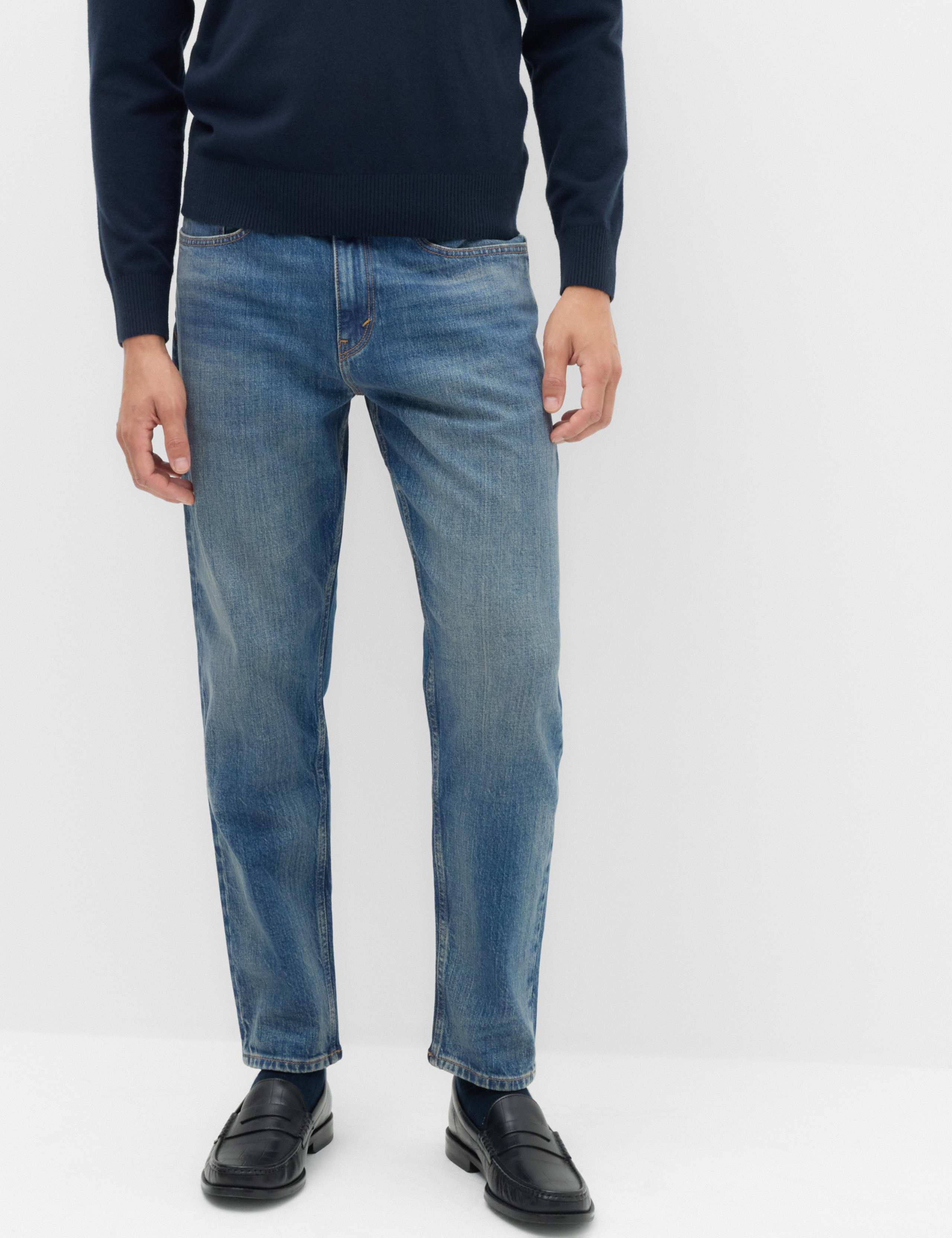 Authentic Tapered Fit Stretch Jeans 1 of 7