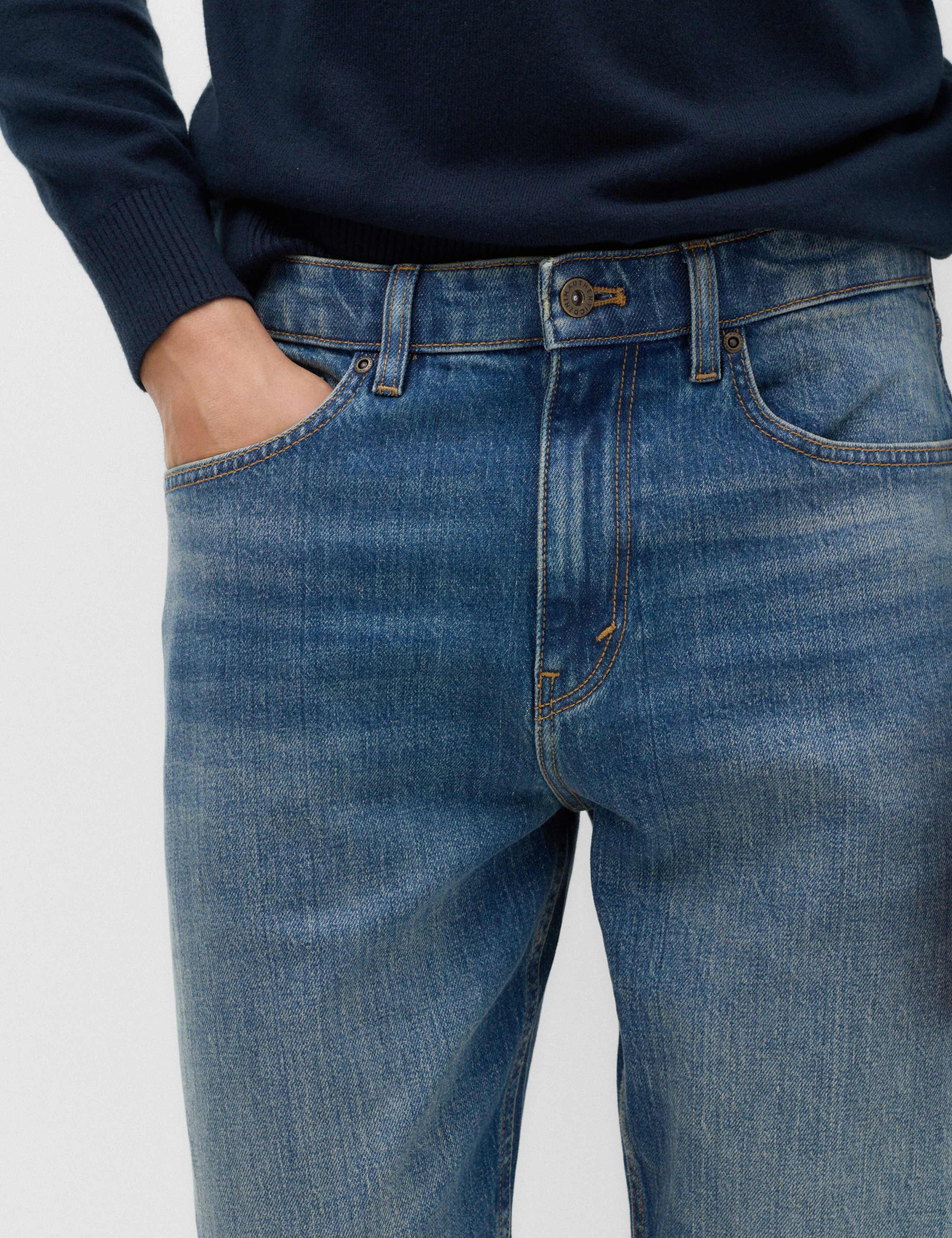 Authentic Tapered Fit Stretch Jeans 3 of 7