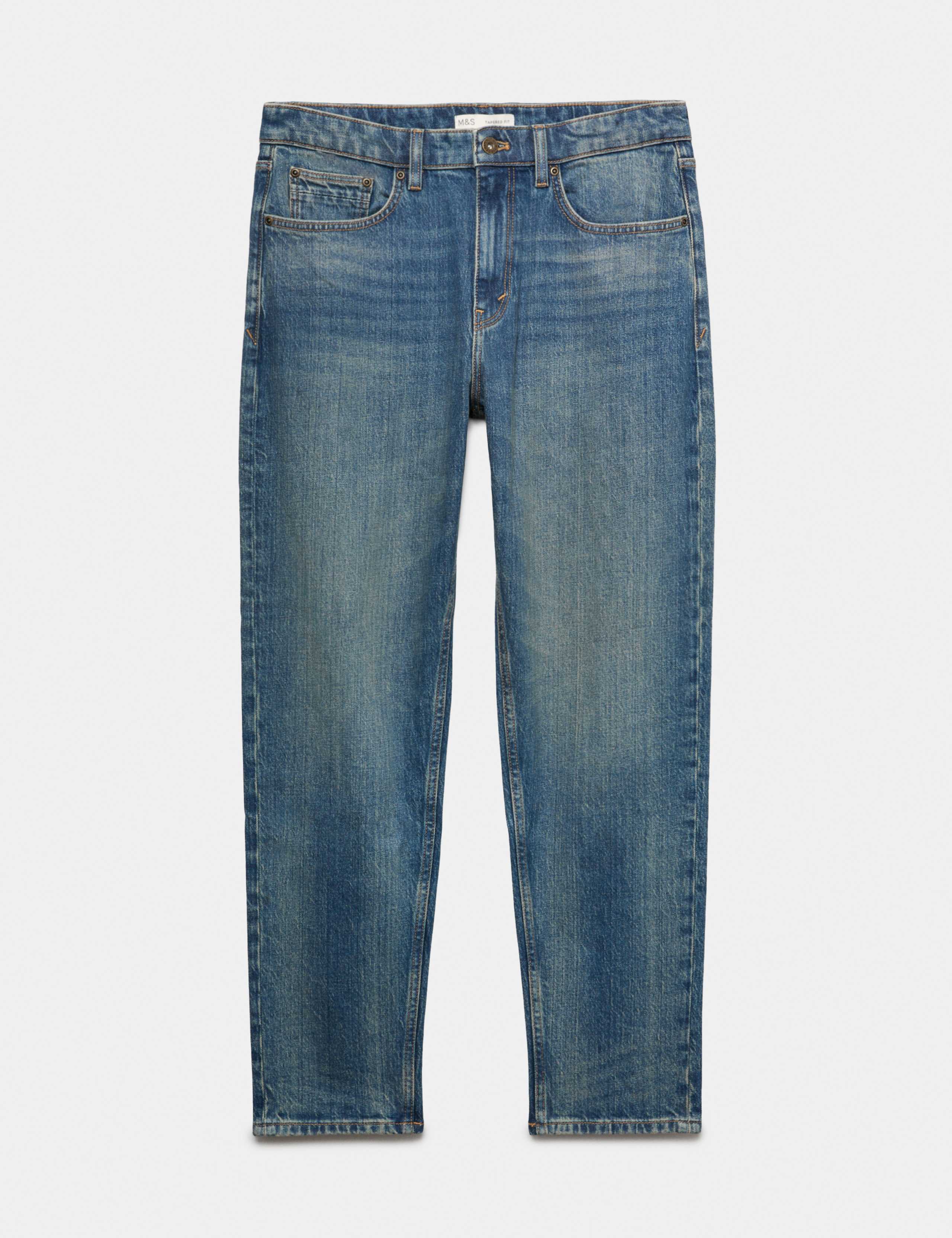 Authentic Tapered Fit Stretch Jeans 2 of 7