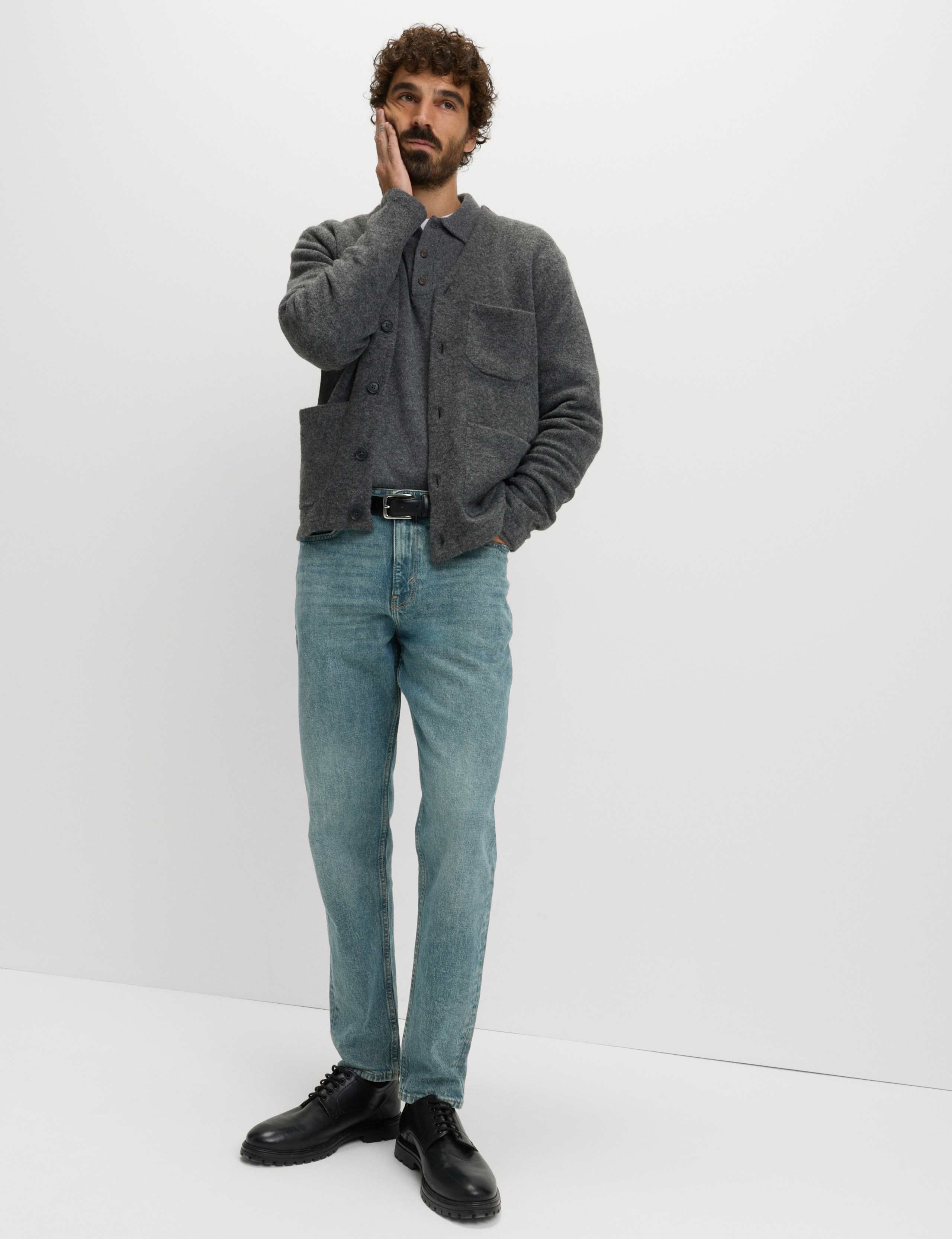 Authentic Tapered Fit Stretch Jeans 4 of 8