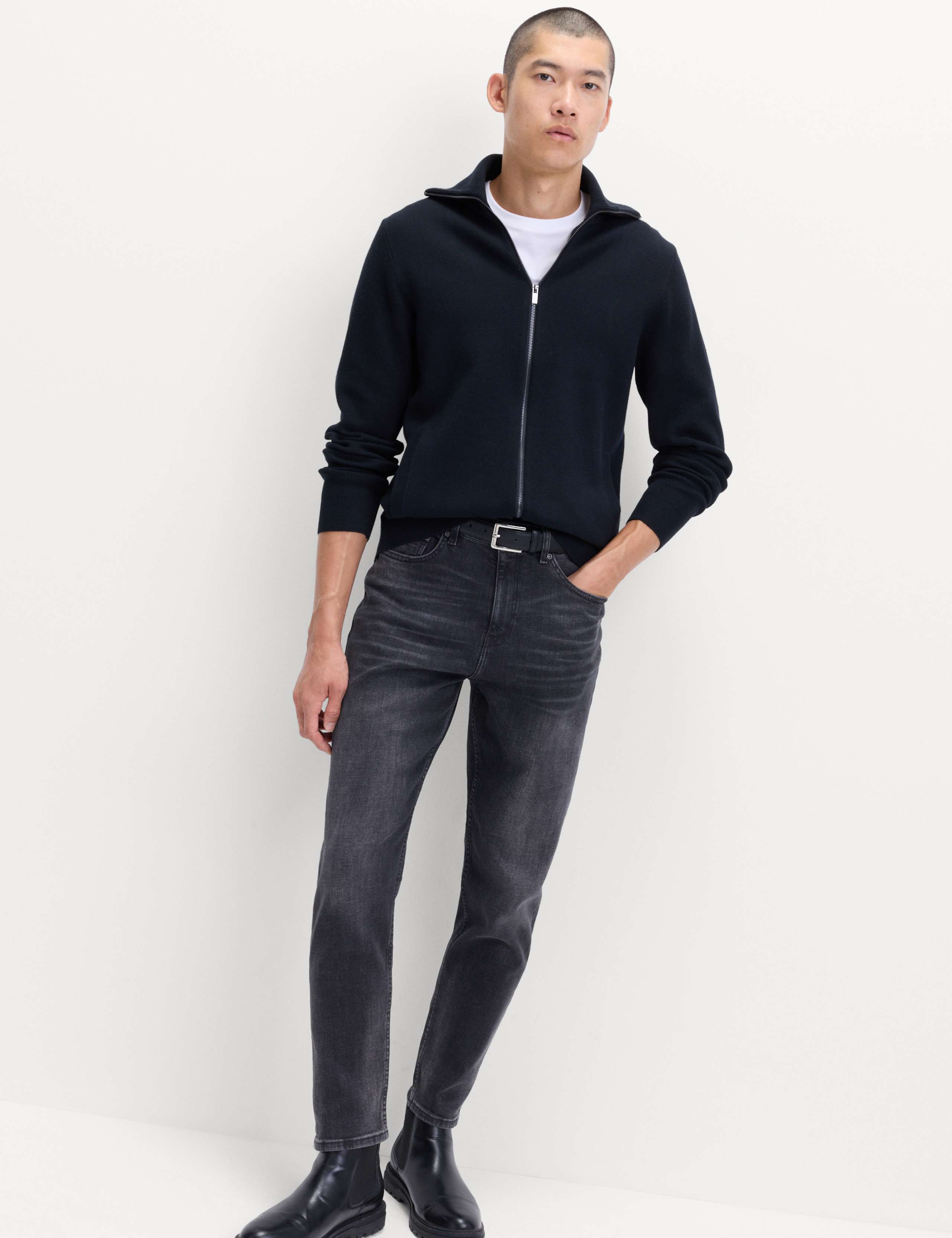 Authentic Tapered Fit Stretch Jeans 4 of 5