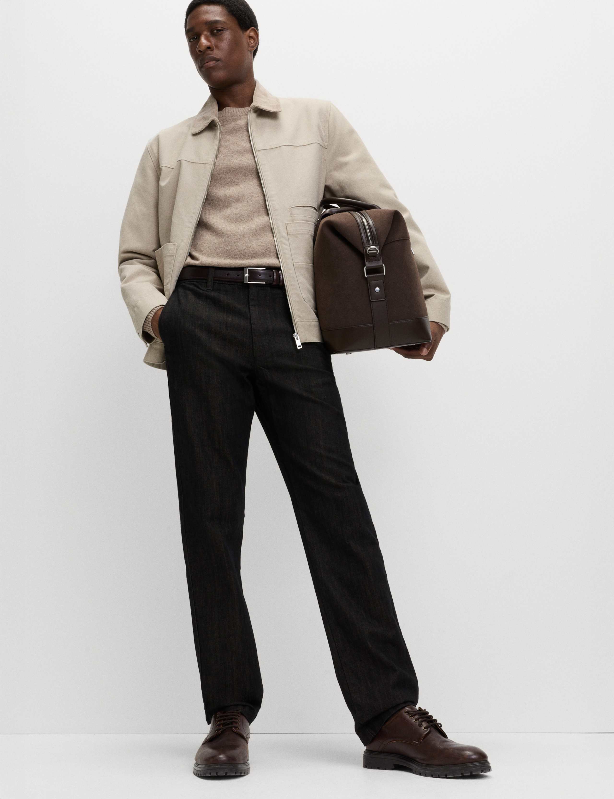 Straight Fit Denim Chinos 4 of 6