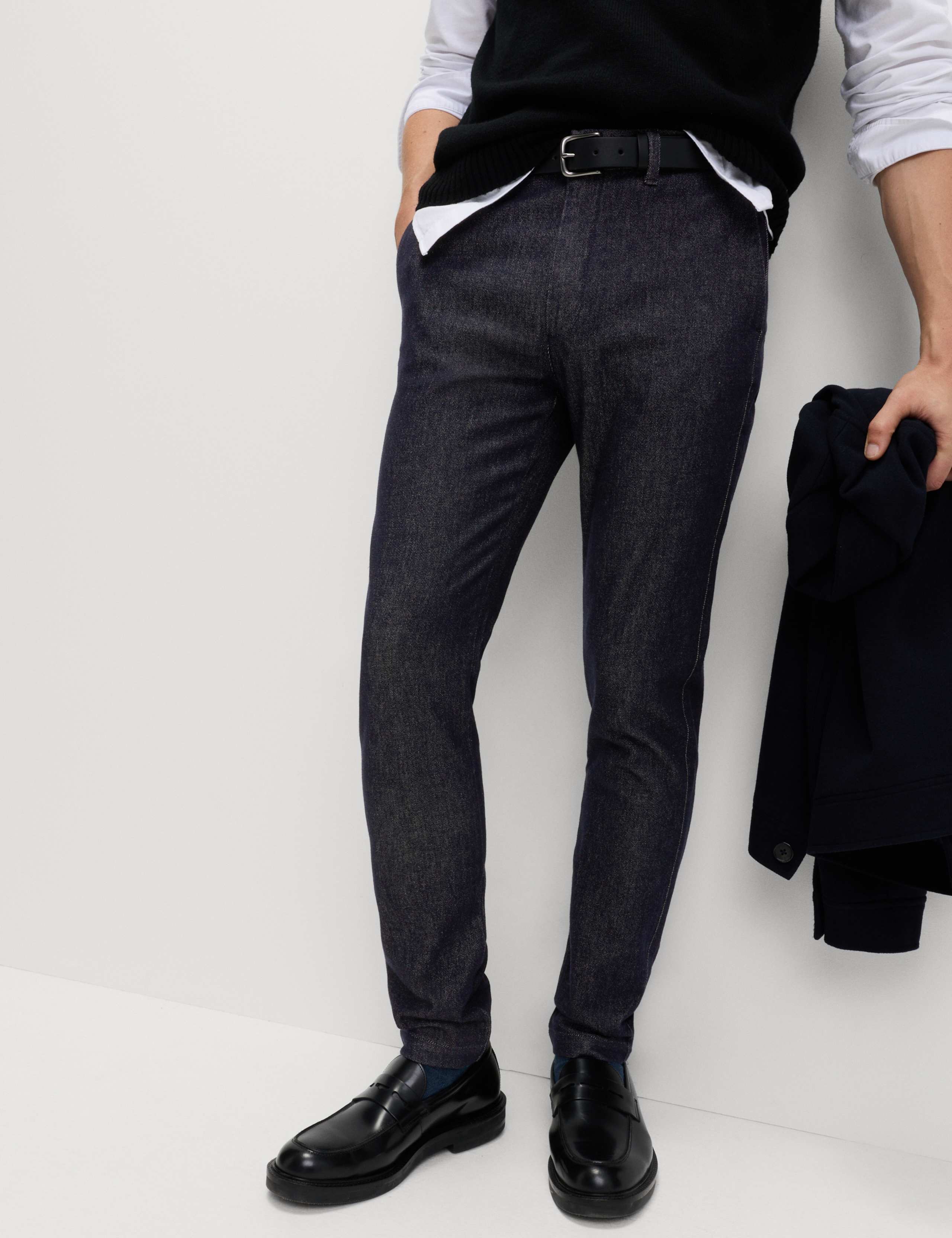 Tapered Fit Denim Chinos 3 of 7