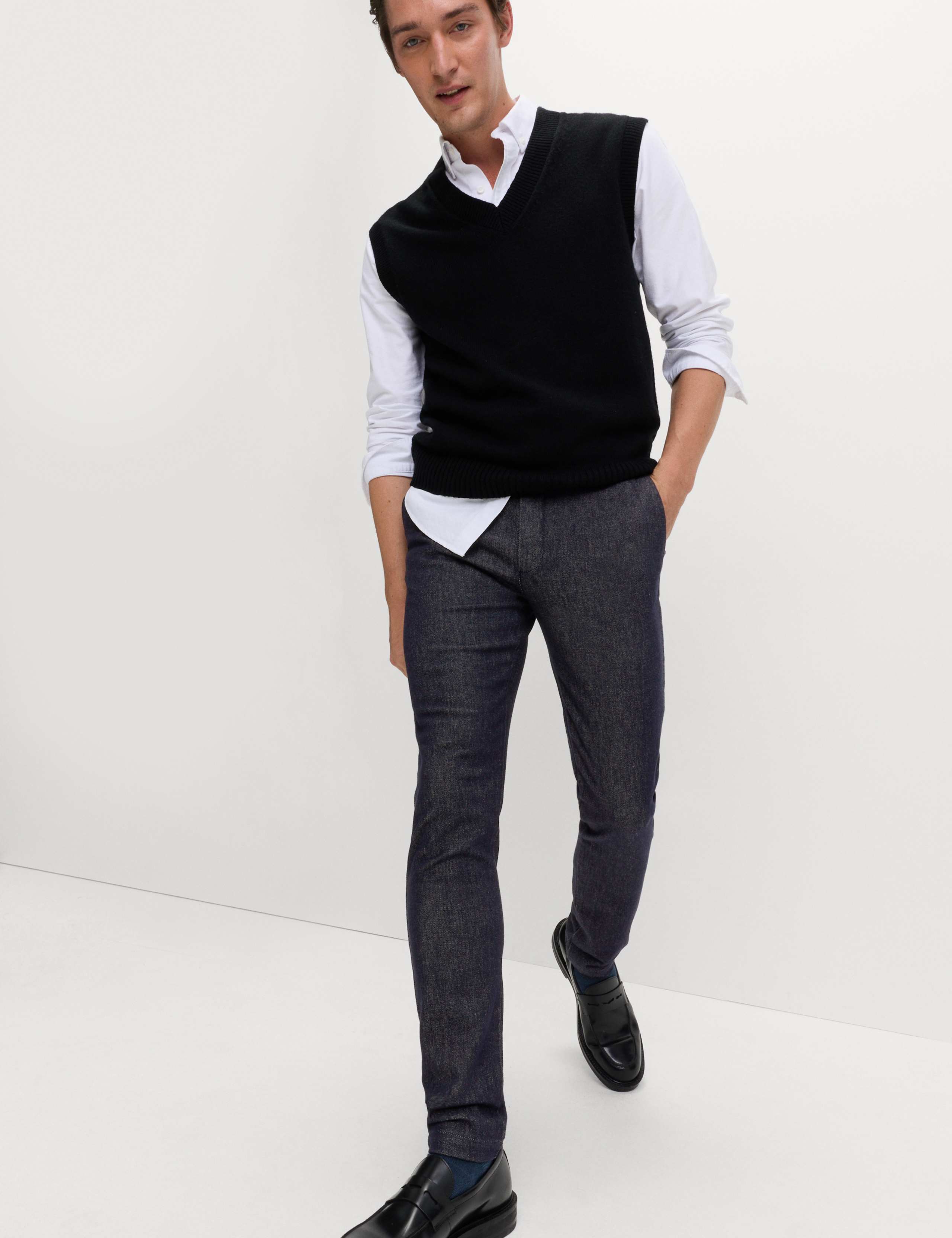 Tapered Fit Denim Chinos 5 of 7