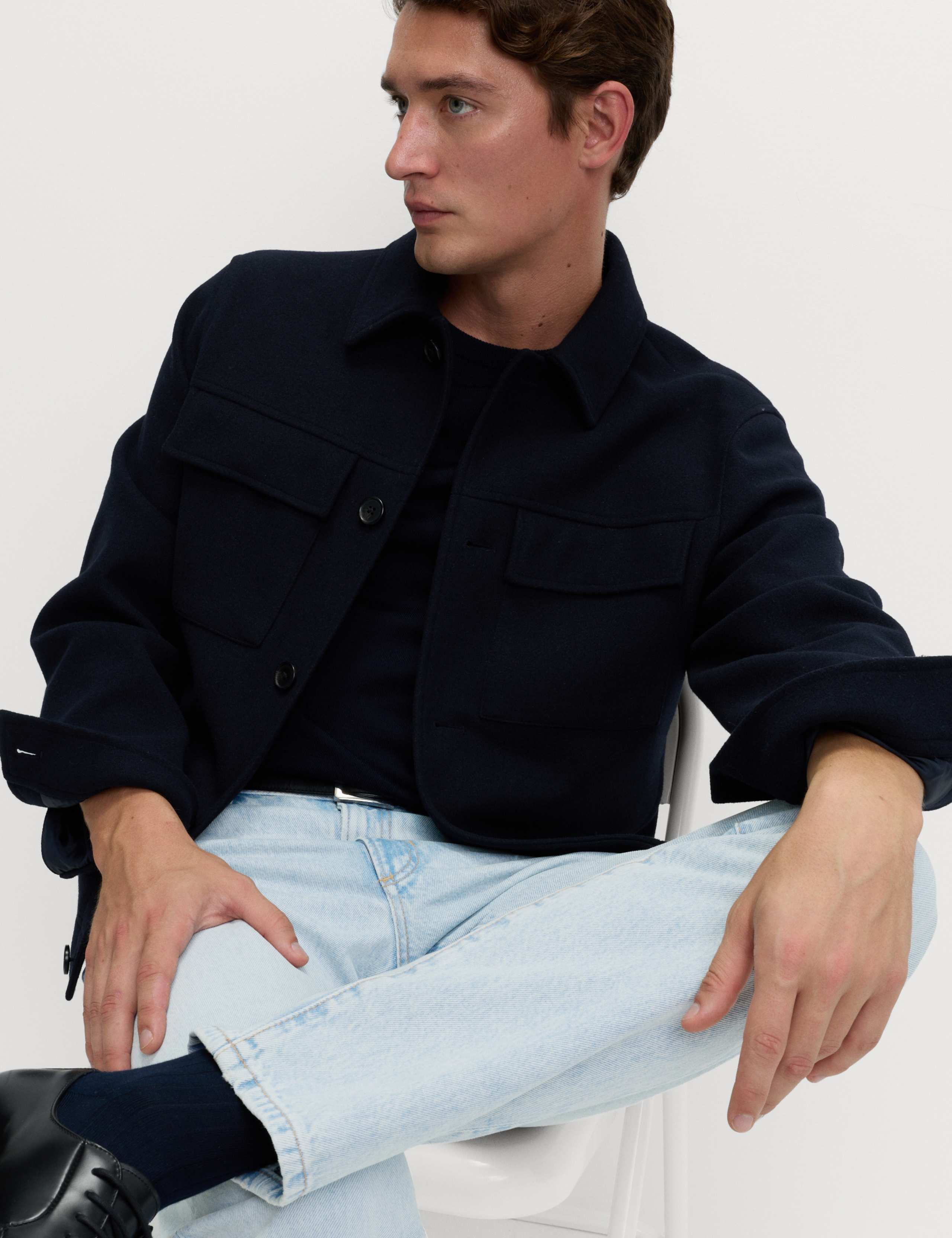 Straight Fit Bleached Denim Jeans 6 of 6