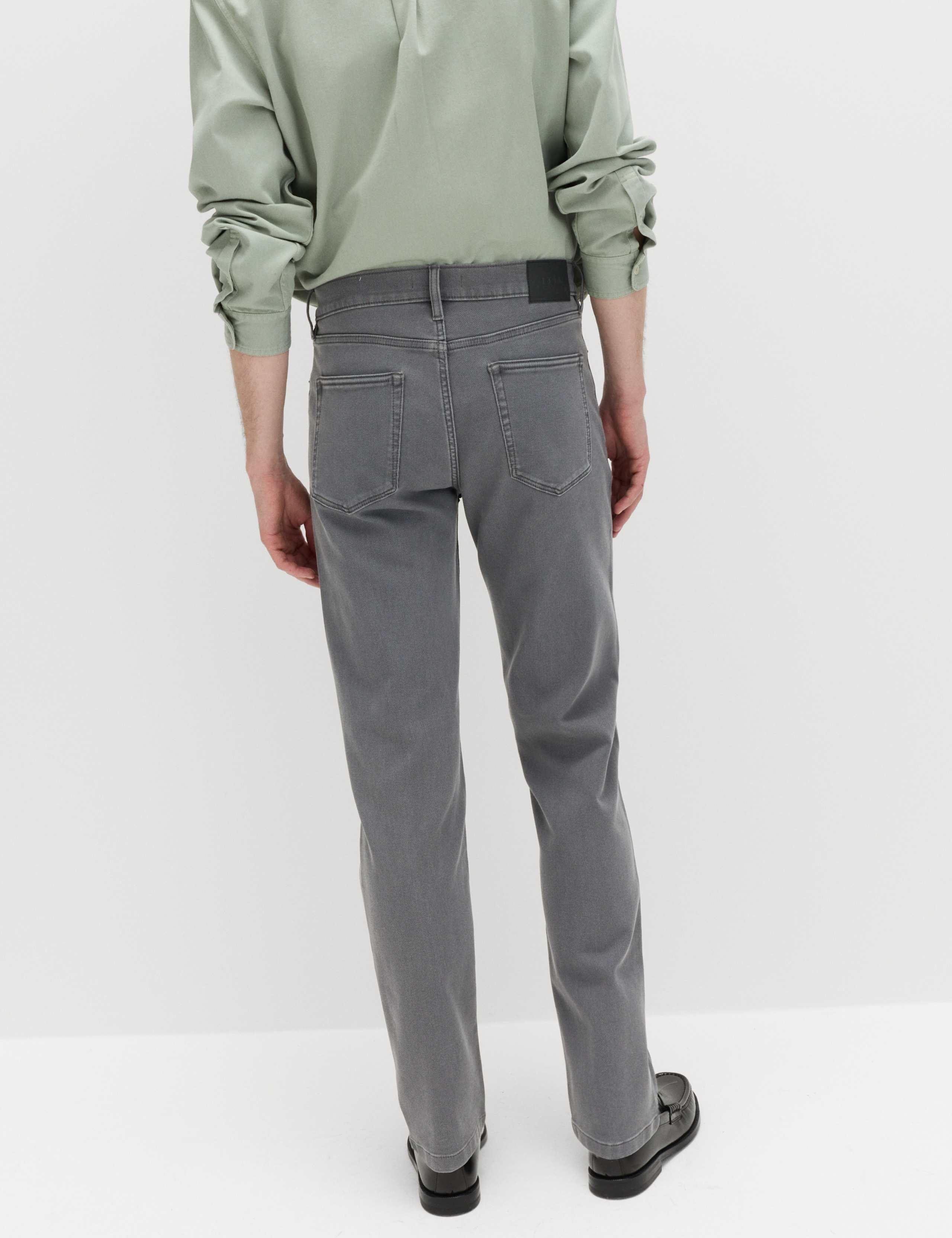 Straight Fit Textured 5 Pocket Jeans 5 of 7