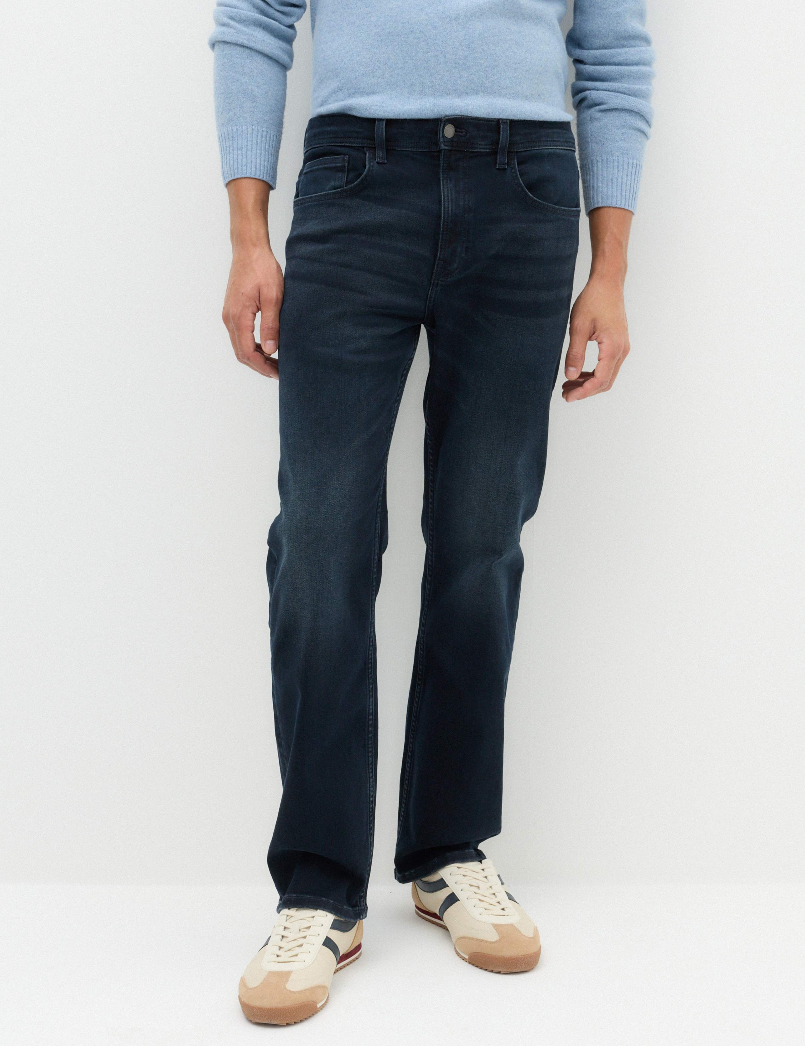 Straight Fit Textured Comfort Stretch Jeans 1 of 6