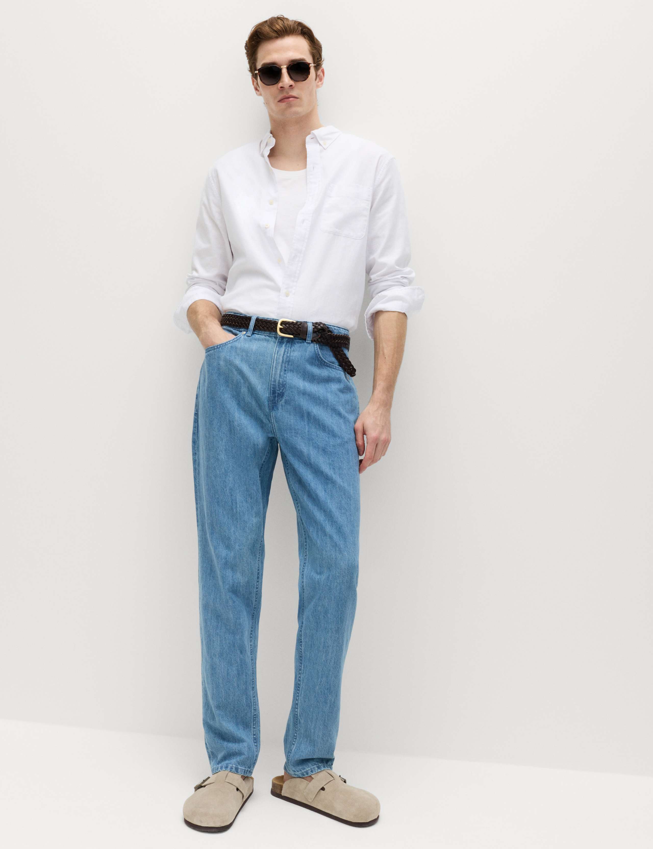 Tapered Fit Lightweight Cotton Rich Jeans 7 of 7