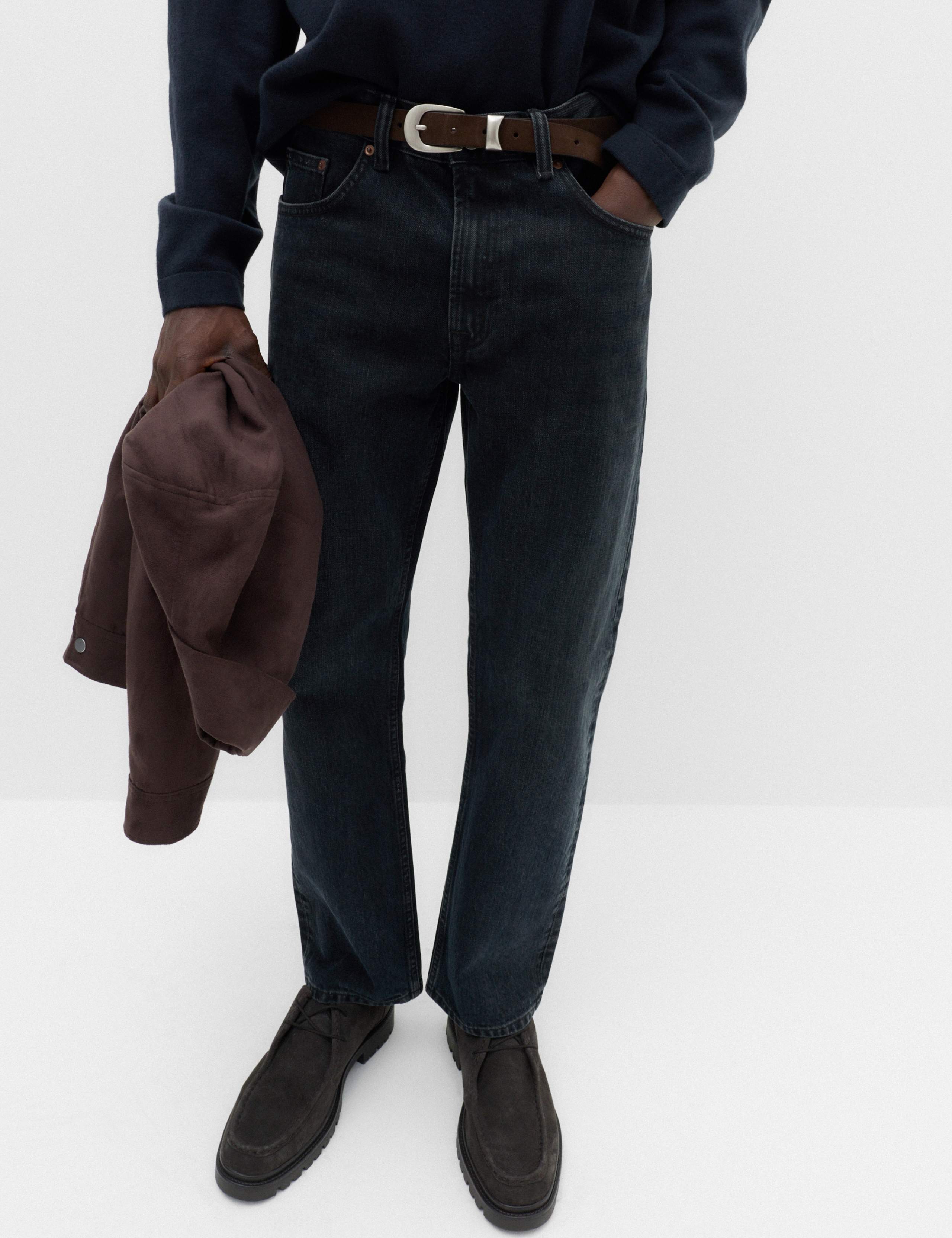 Straight Fit Pure Cotton Jeans 1 of 7