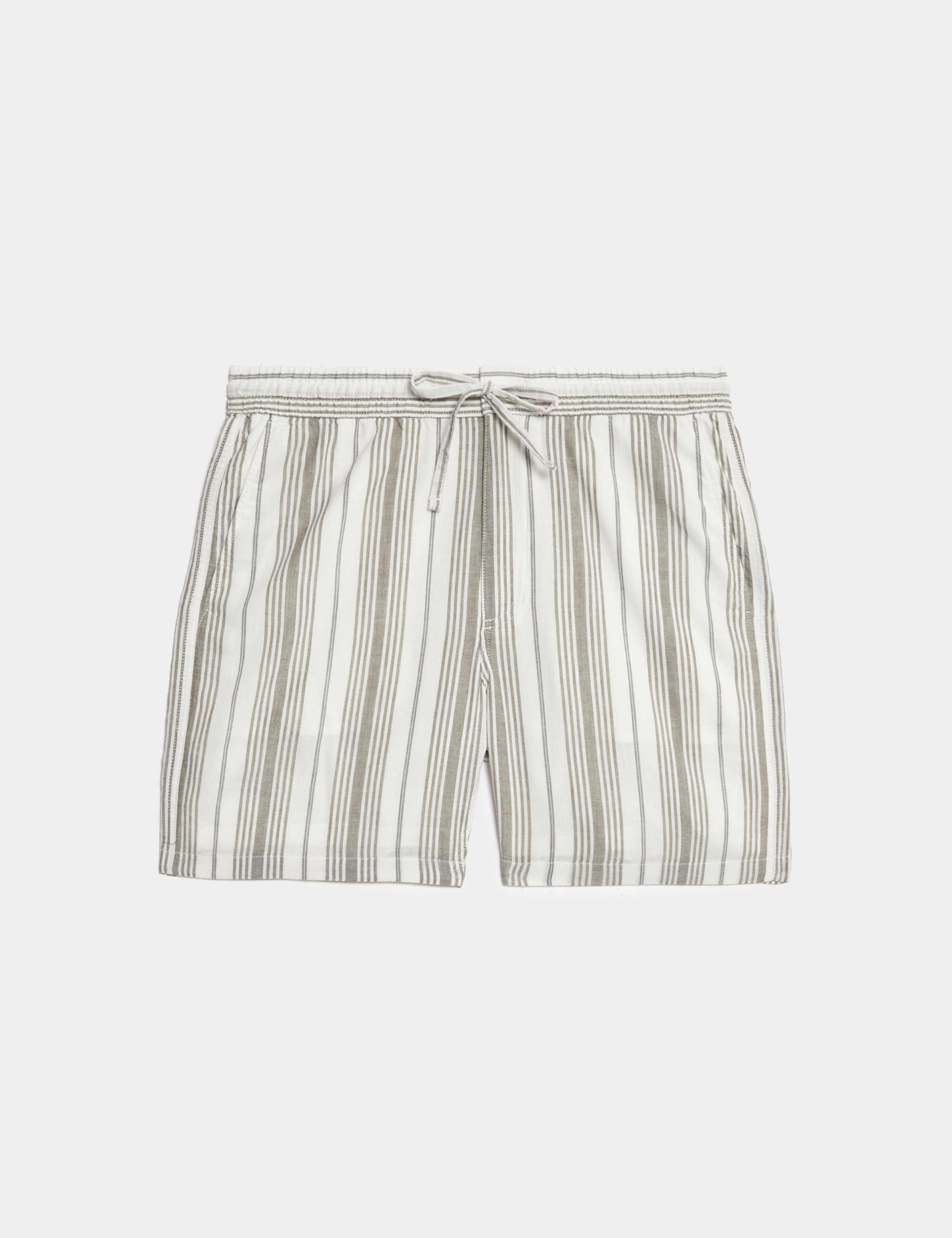 Pure Cotton Striped Shorter Shorts 2 of 4