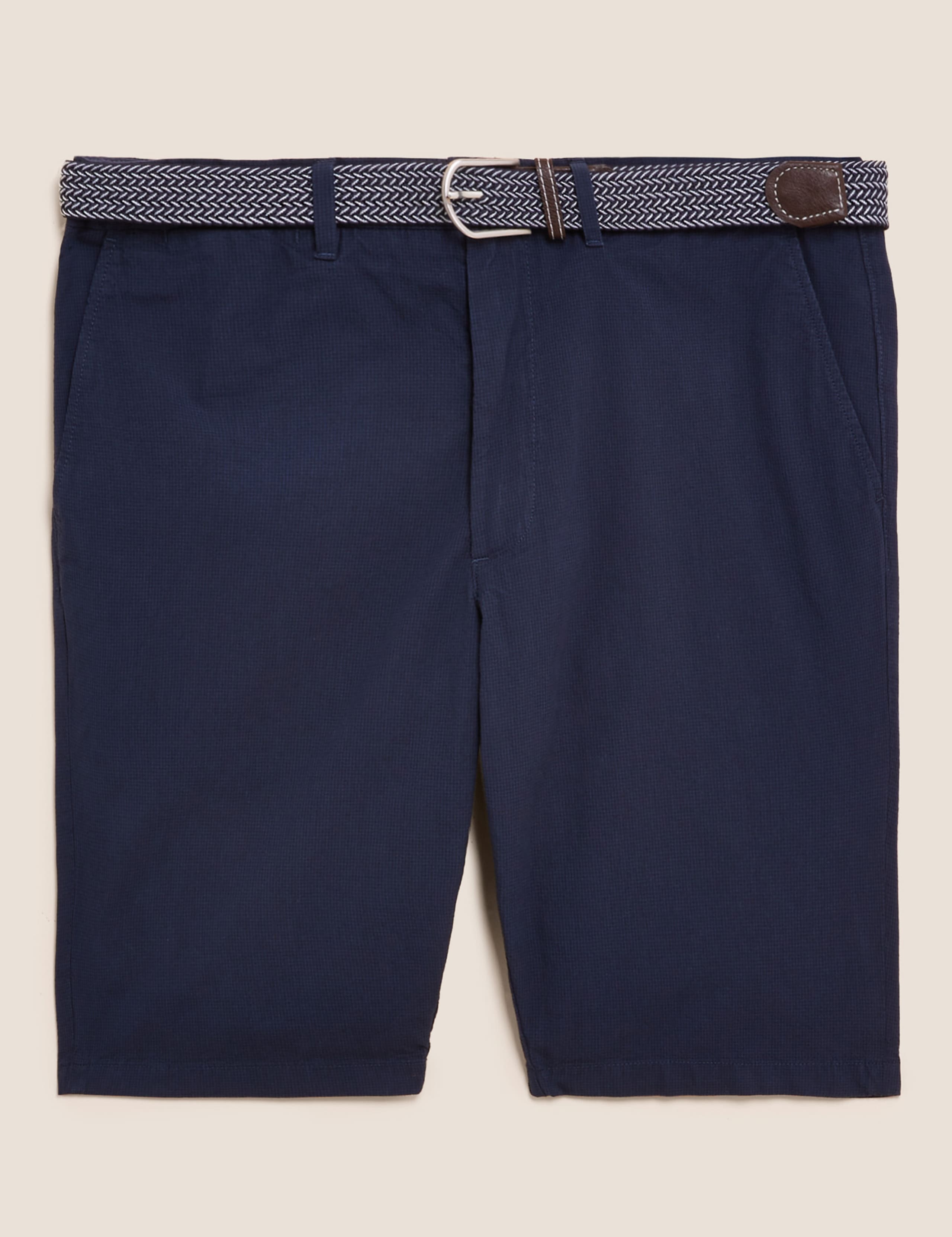 Belted Checked Chino Shorts 2 of 5
