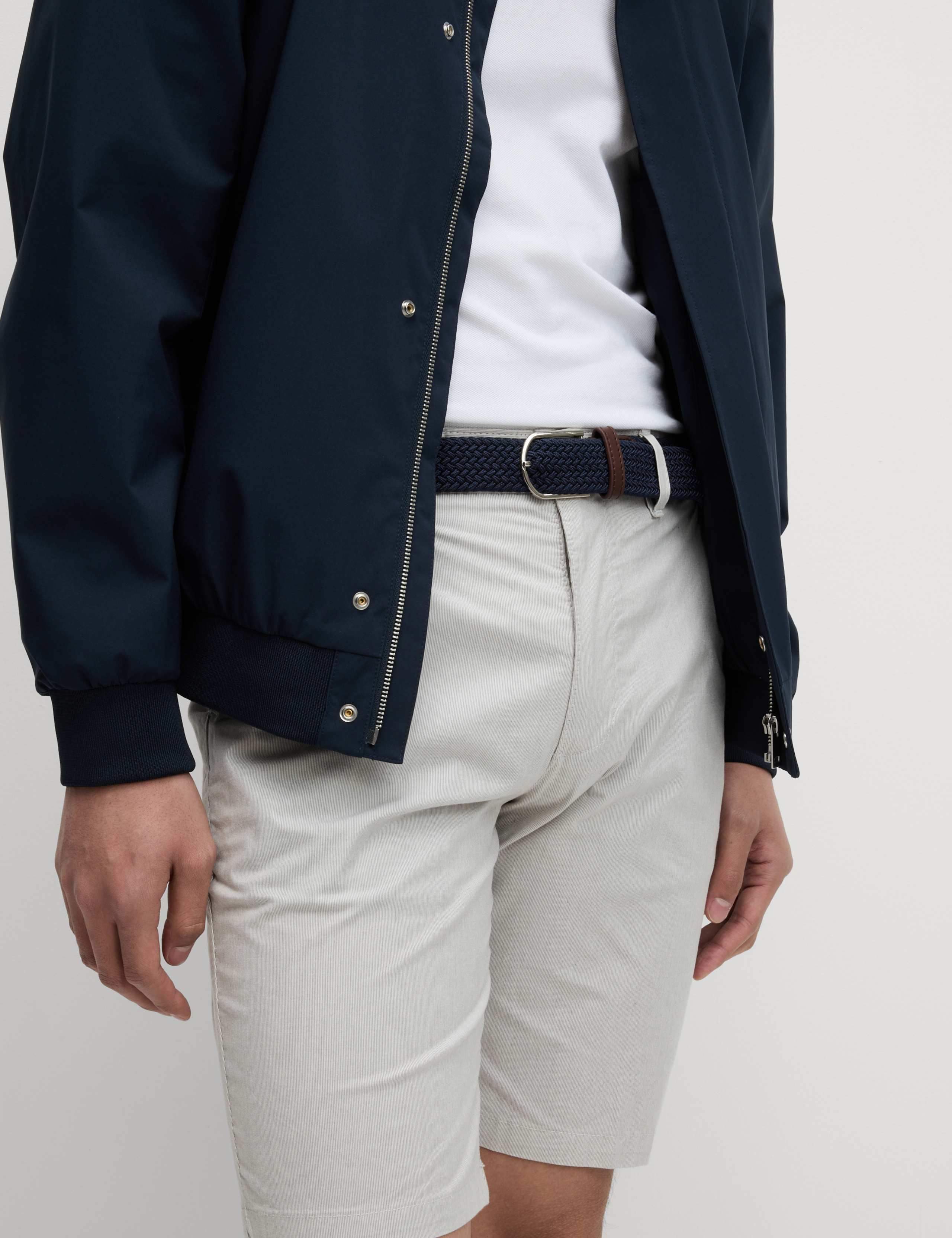 Striped Belted Stretch Chino Shorts 6 of 6