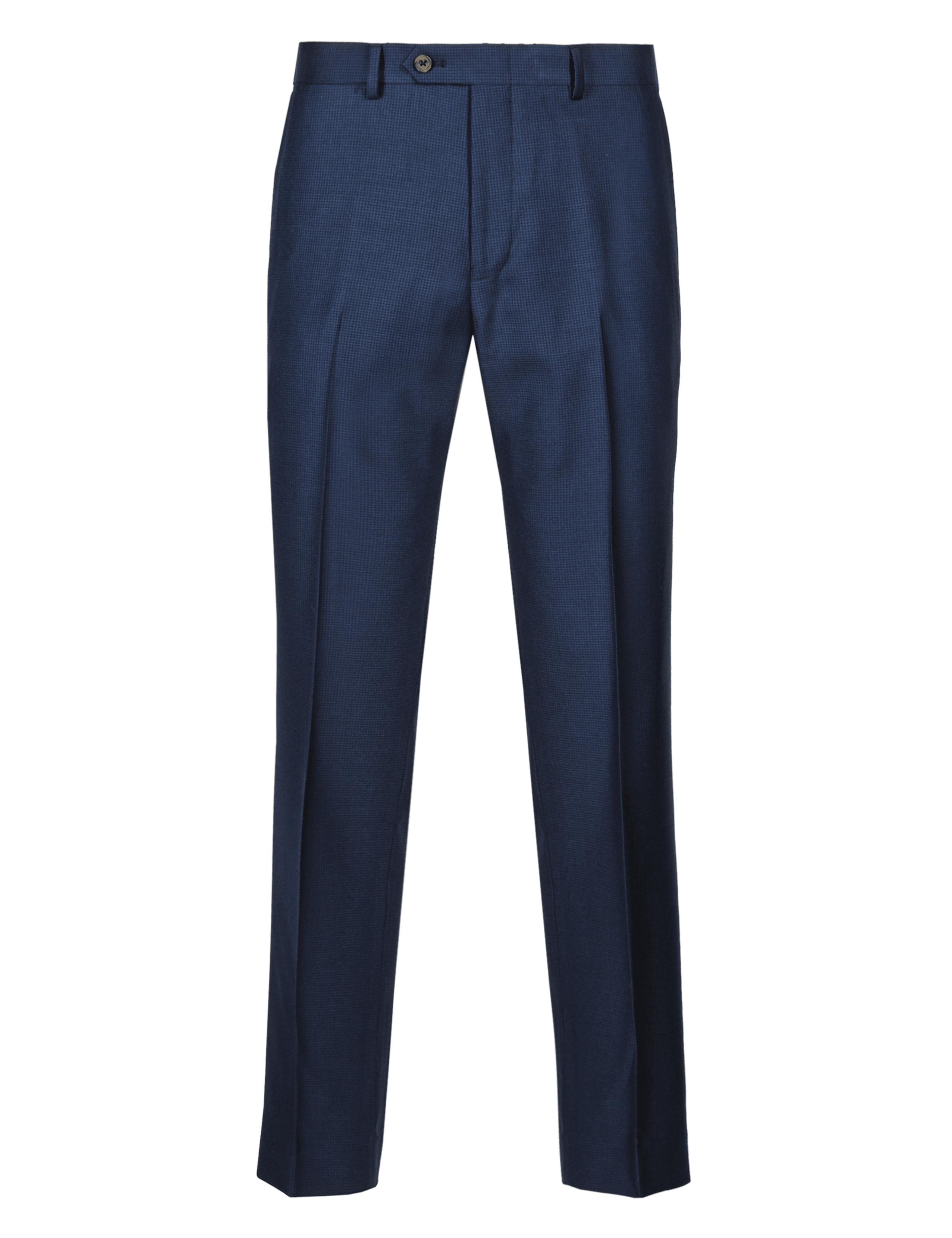 Luxury Pure British Wool Supercrease™ Flat Front Puppytooth Trousers 2 of 3