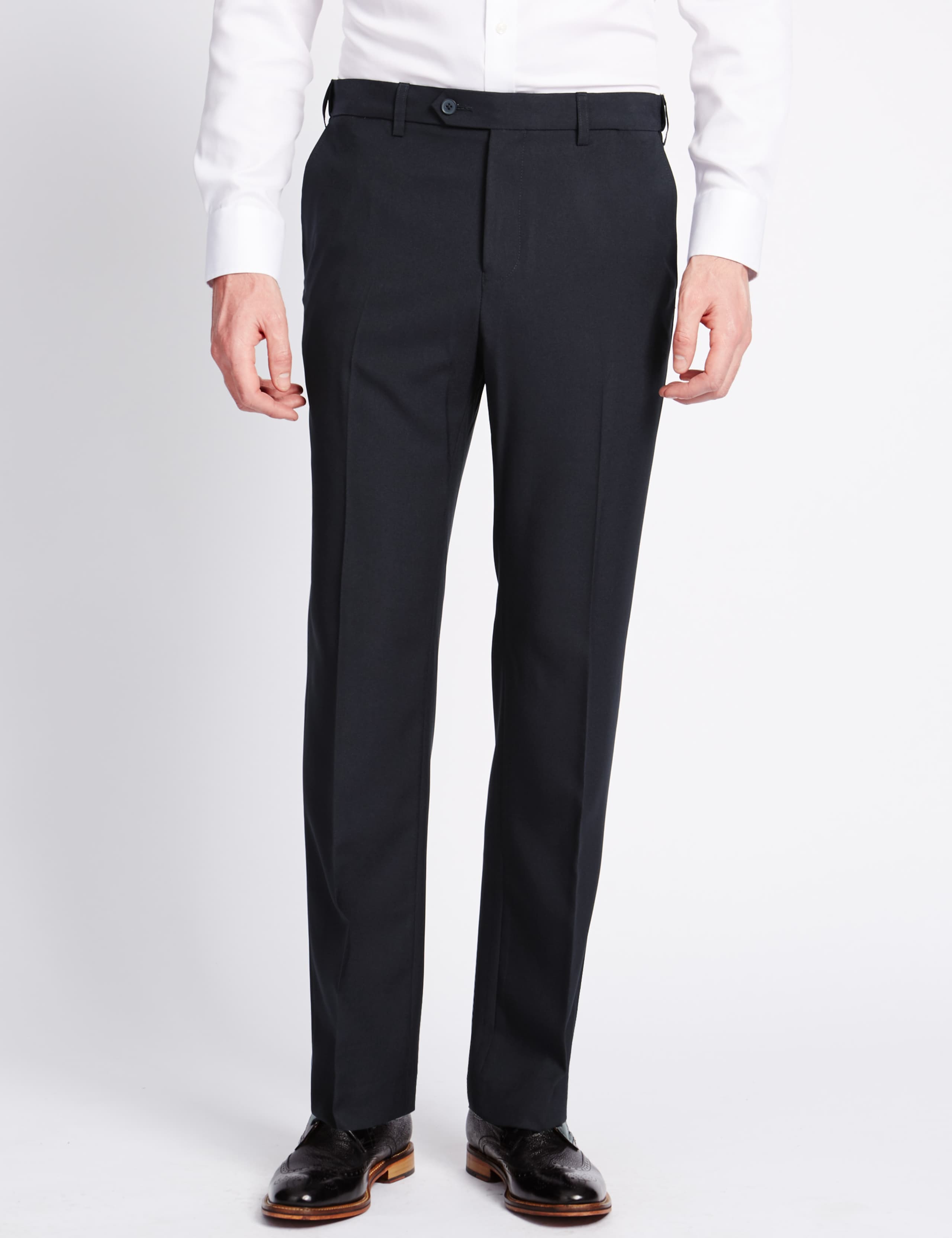 Shorter Length Flat Front Trousers 1 of 4