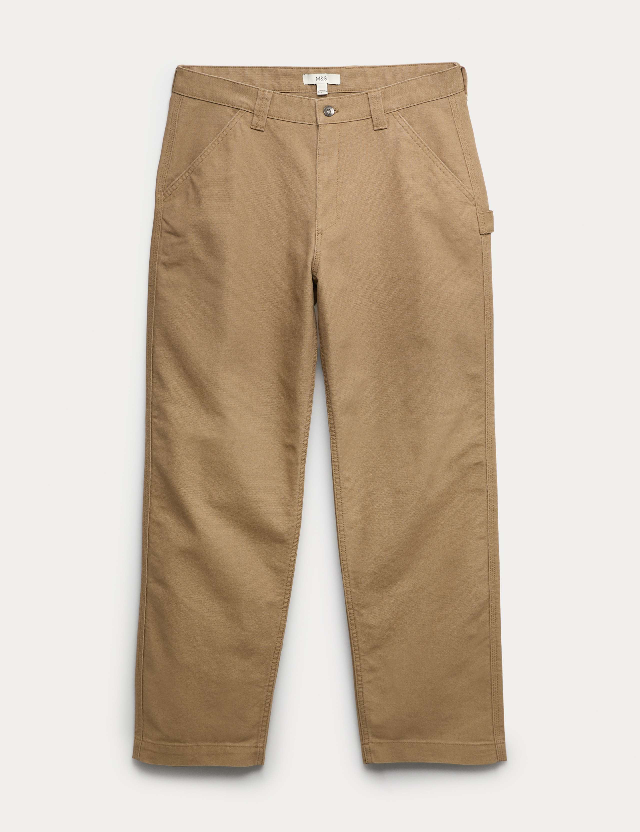 Loose Fit Pure Cotton Utility Trousers 2 of 6
