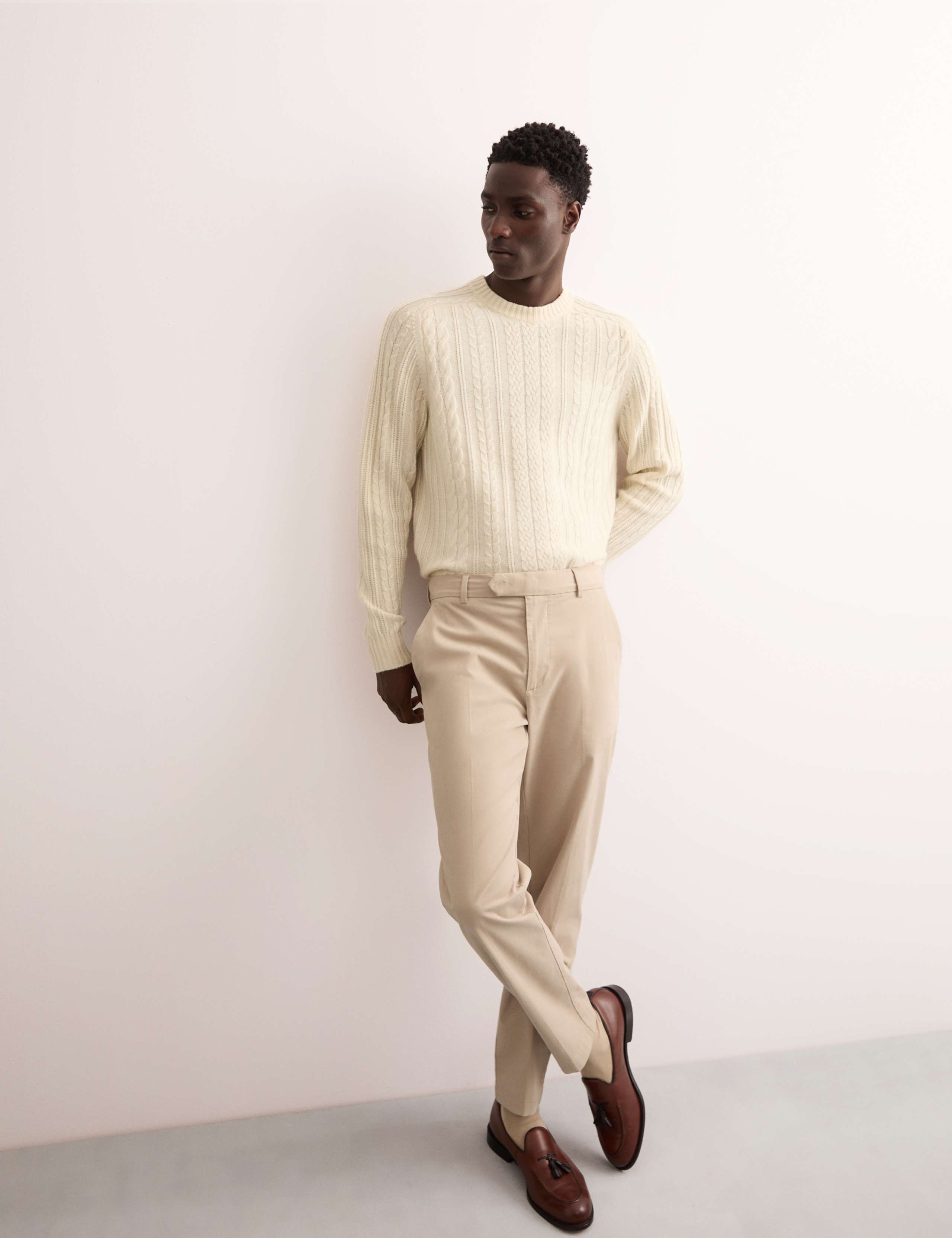Tapered Fit Italian Flat Front Chinos 5 of 7