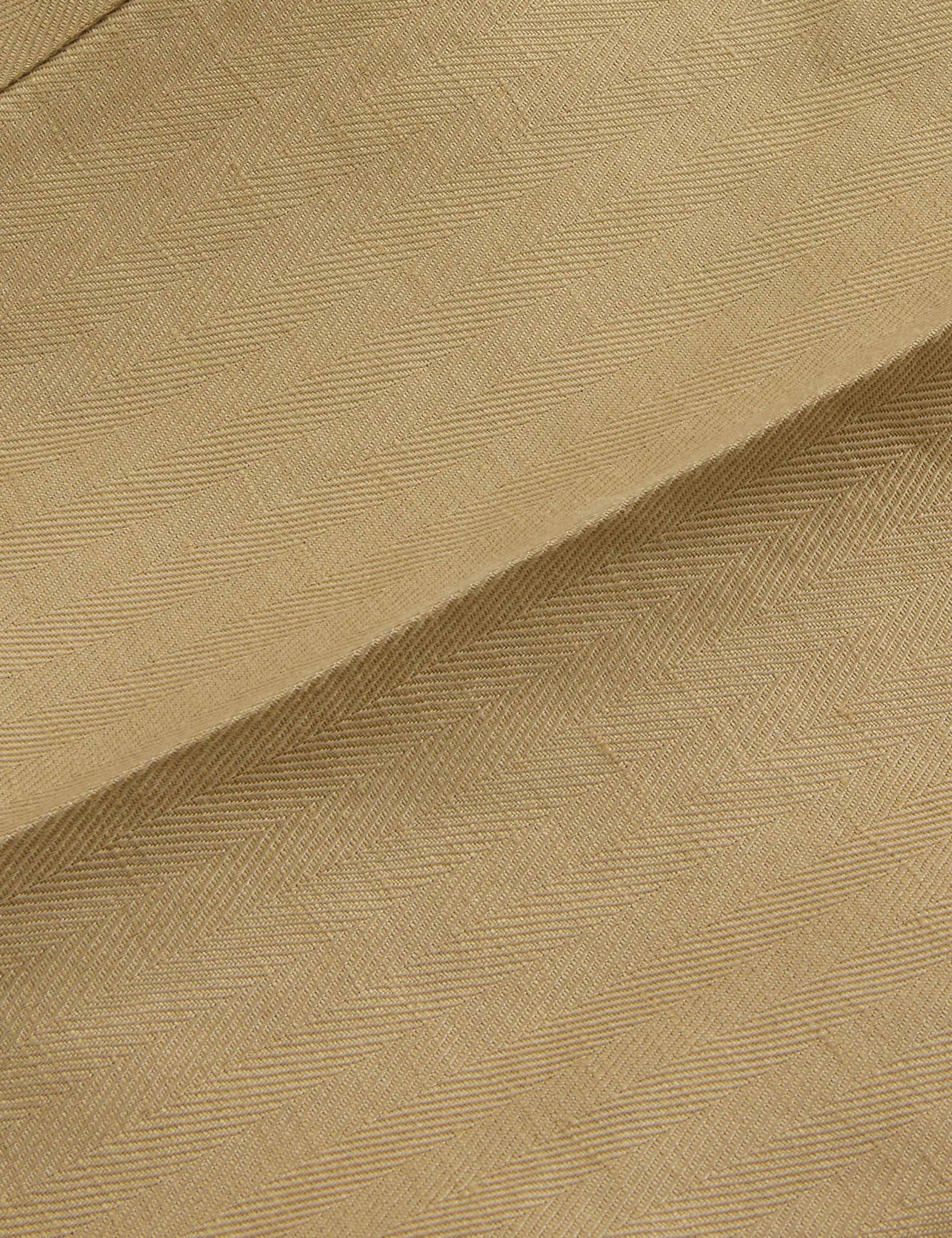 Tapered Fit Linen Blend Single Pleat Trousers 2 of 2