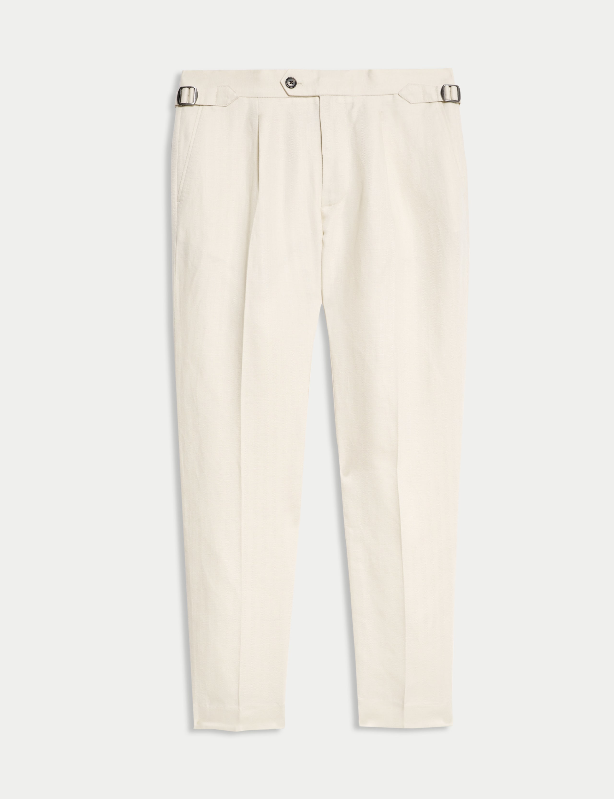 Tapered Fit Linen Blend Trousers 2 of 8