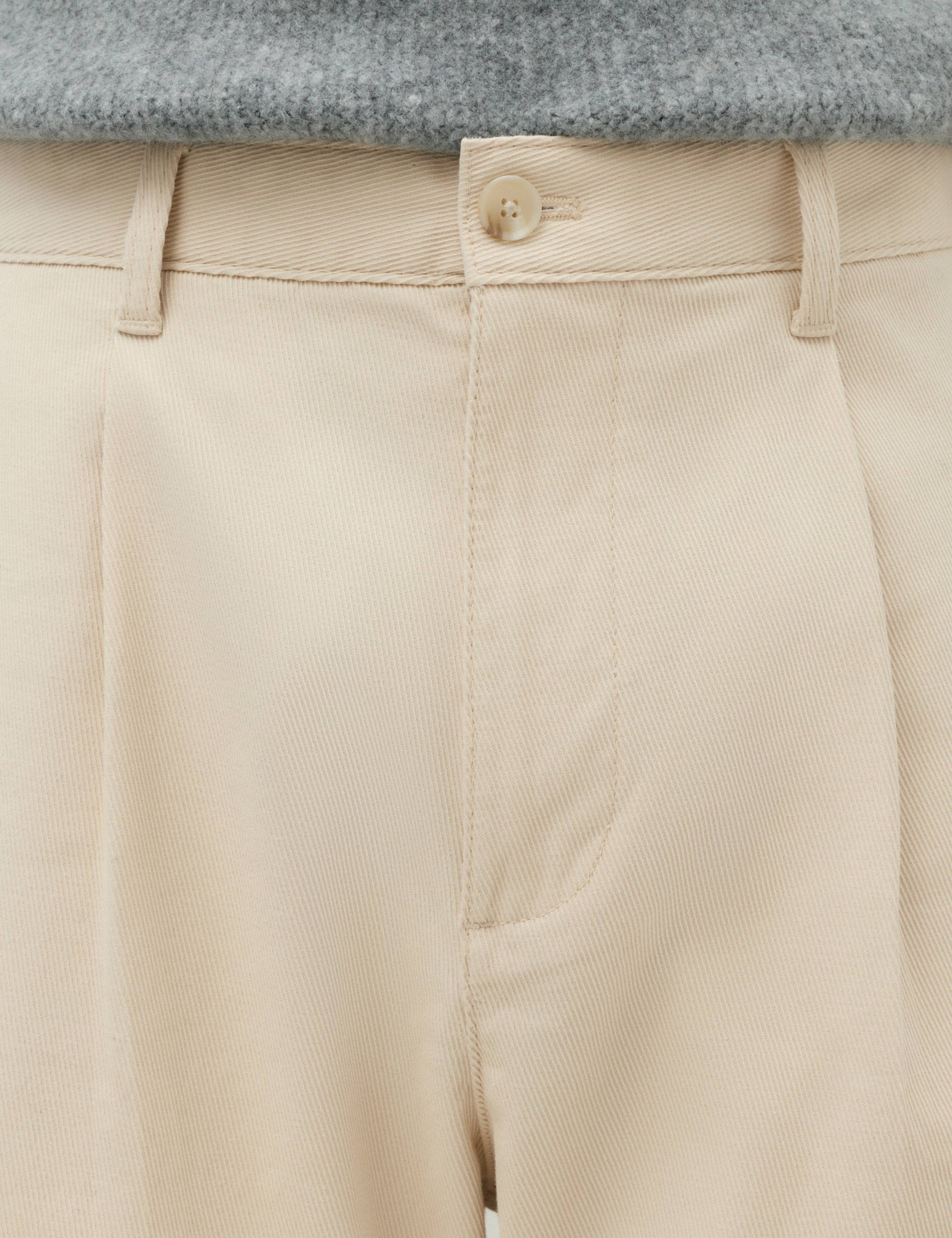 Cotton Rich Relaxed Pleat Front Trousers 3 of 5