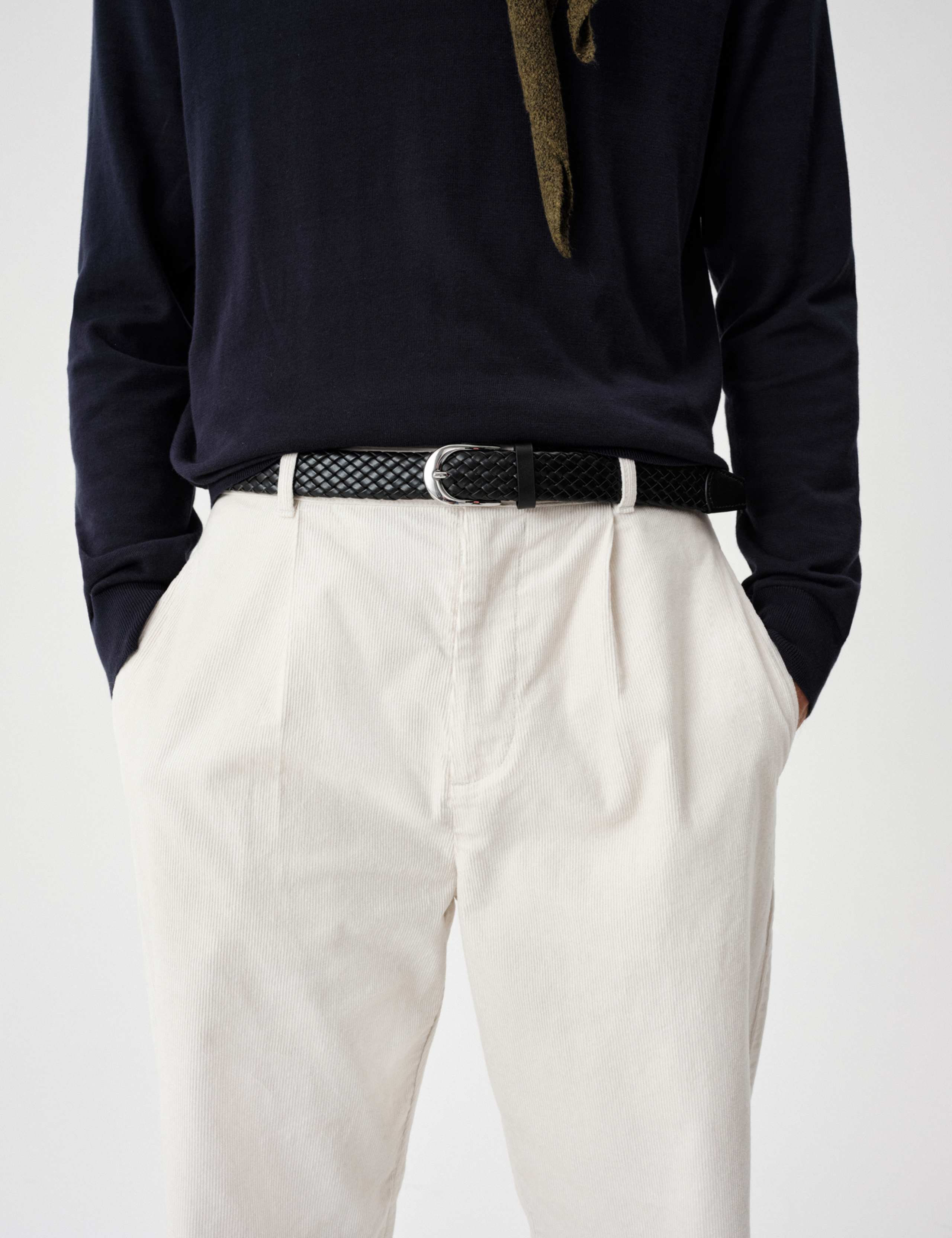 Relaxed Fit Corduroy Pleat Front Trousers 4 of 6