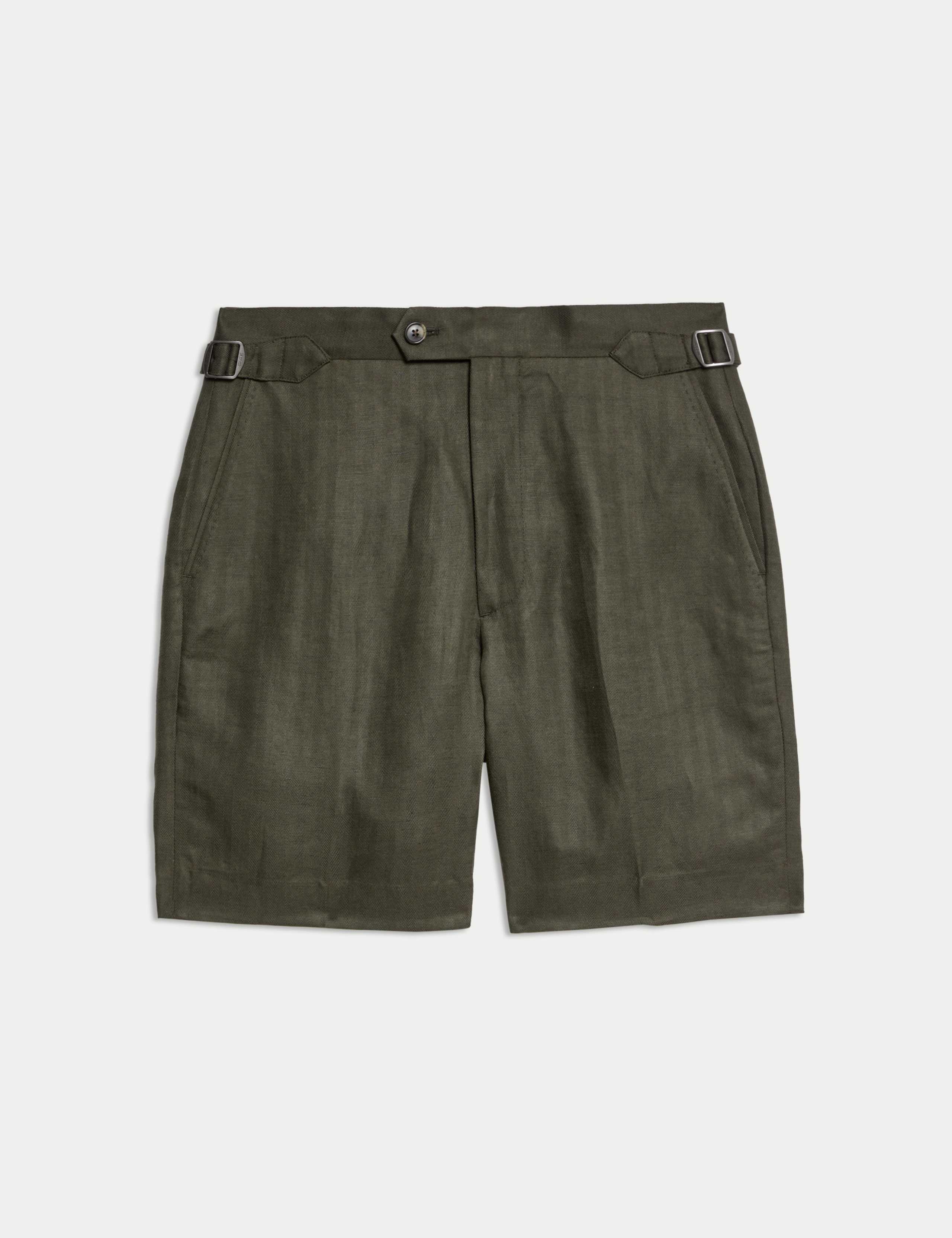 Linen Blend Herringbone Shorts 2 of 7