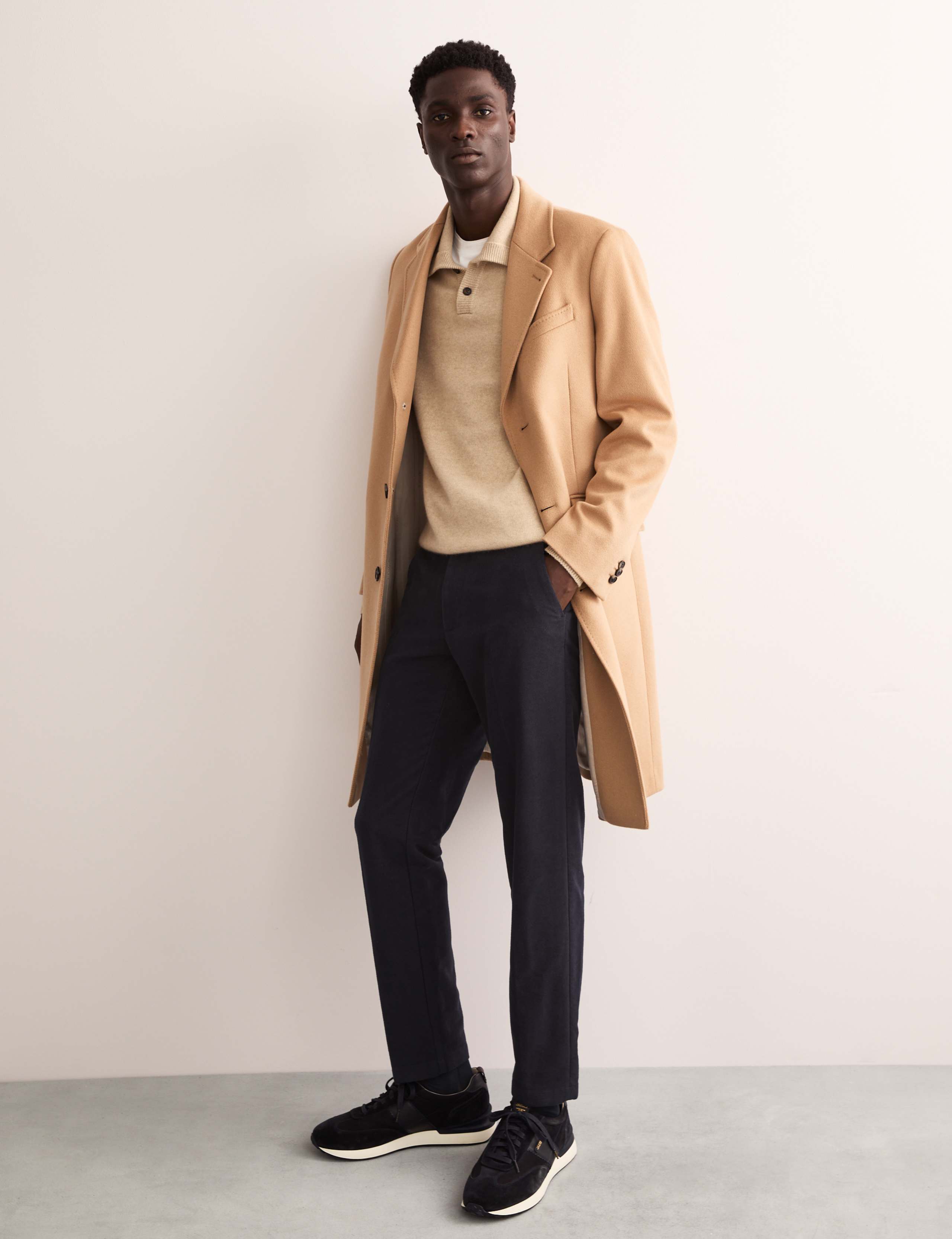 Tapered Fit Moleskin Flat Front Chinos 1 of 7