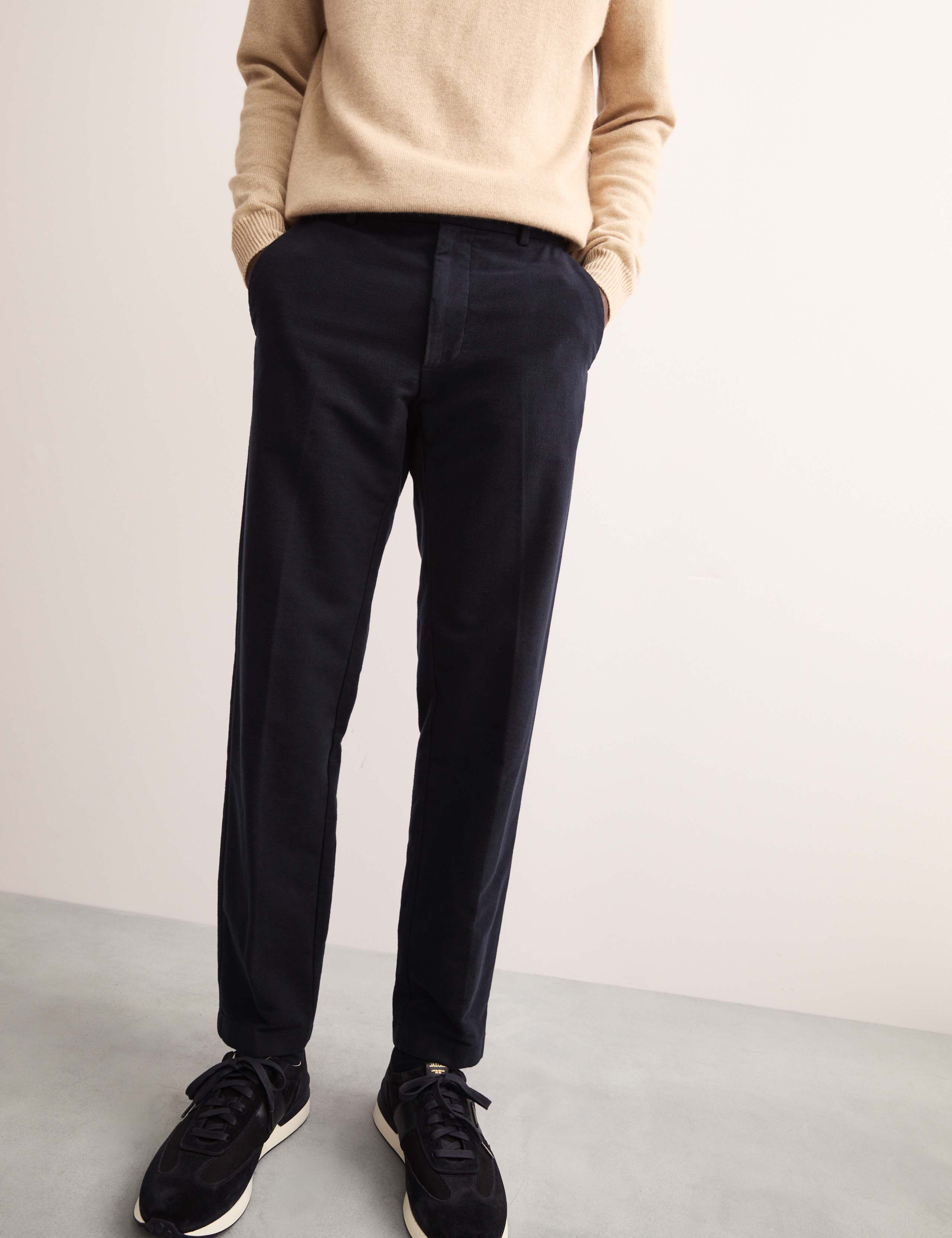 Tapered Fit Moleskin Flat Front Chinos 3 of 7