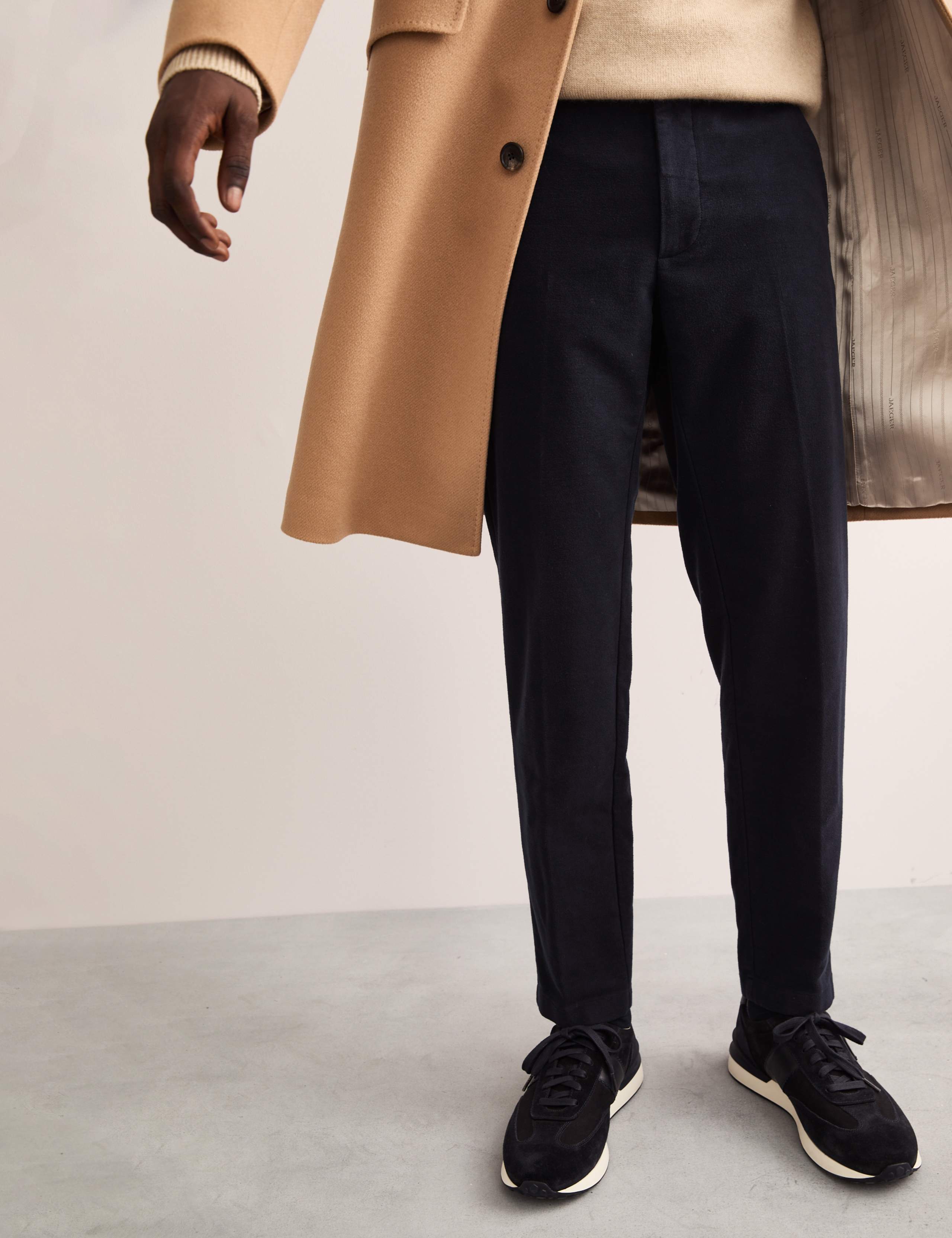 Tapered Fit Moleskin Flat Front Chinos 5 of 7