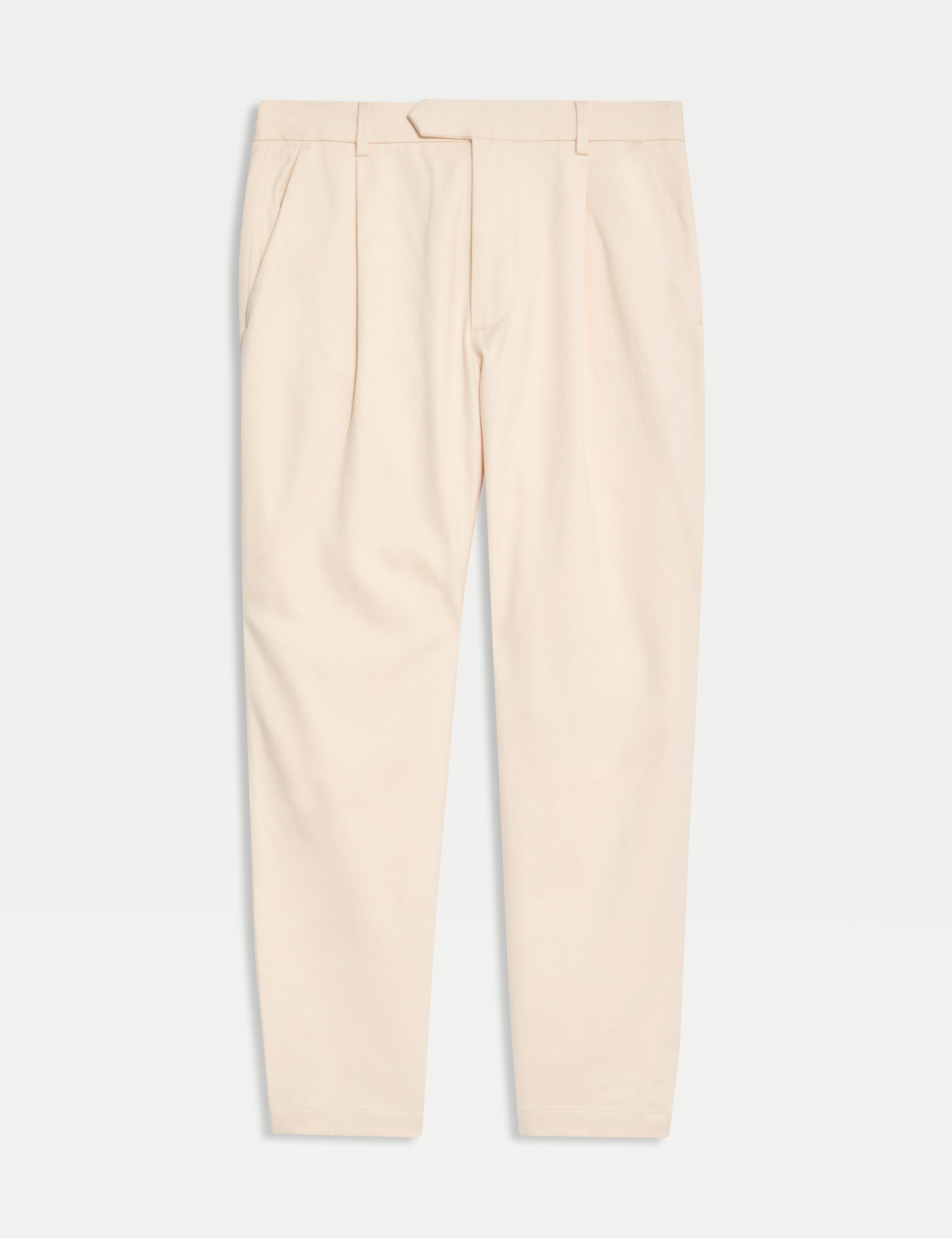 Tapered Fit Pleated Italian Trouser with Cashmere. 2 of 8