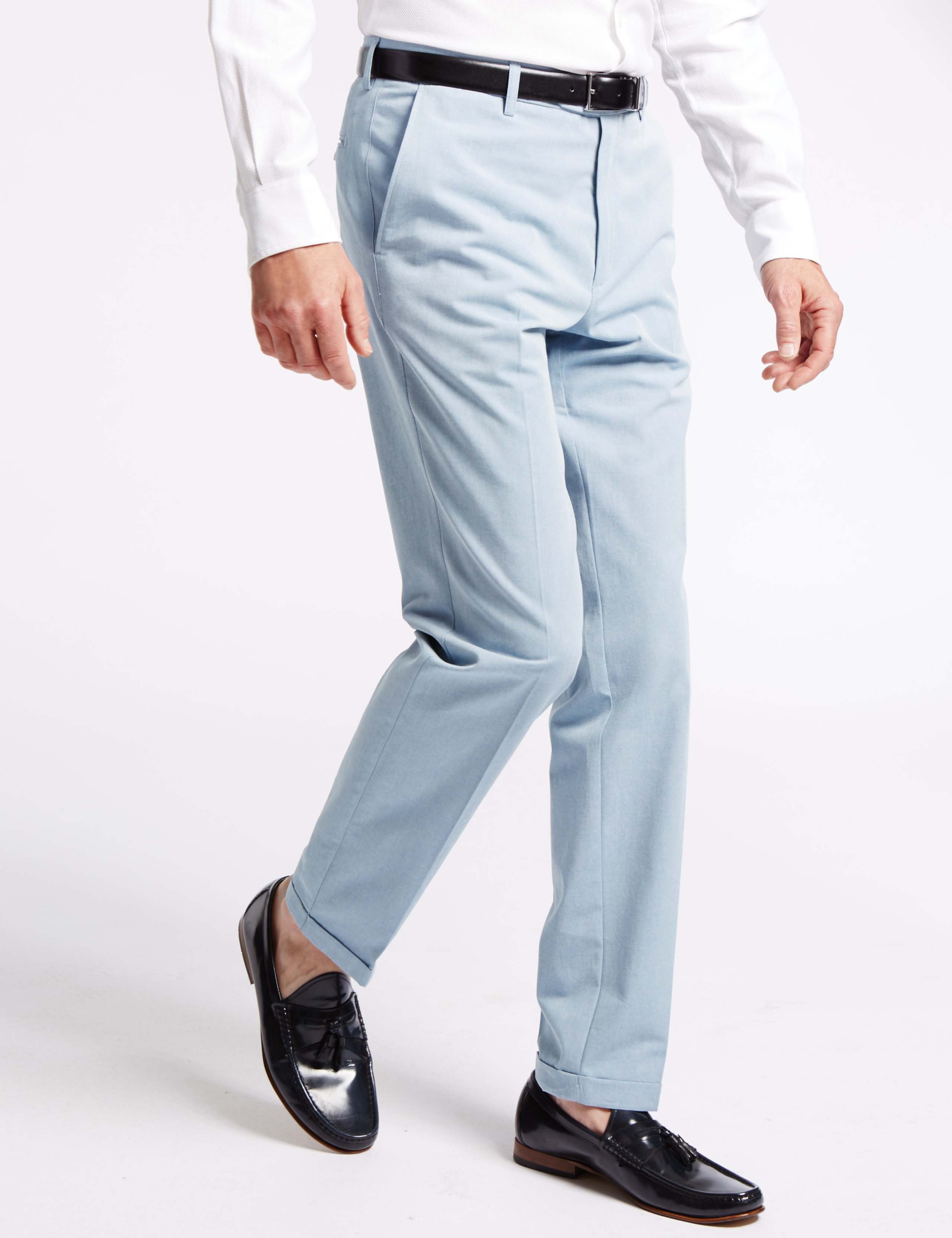 Pure Cotton Tailored Fit Chinos 1 of 3