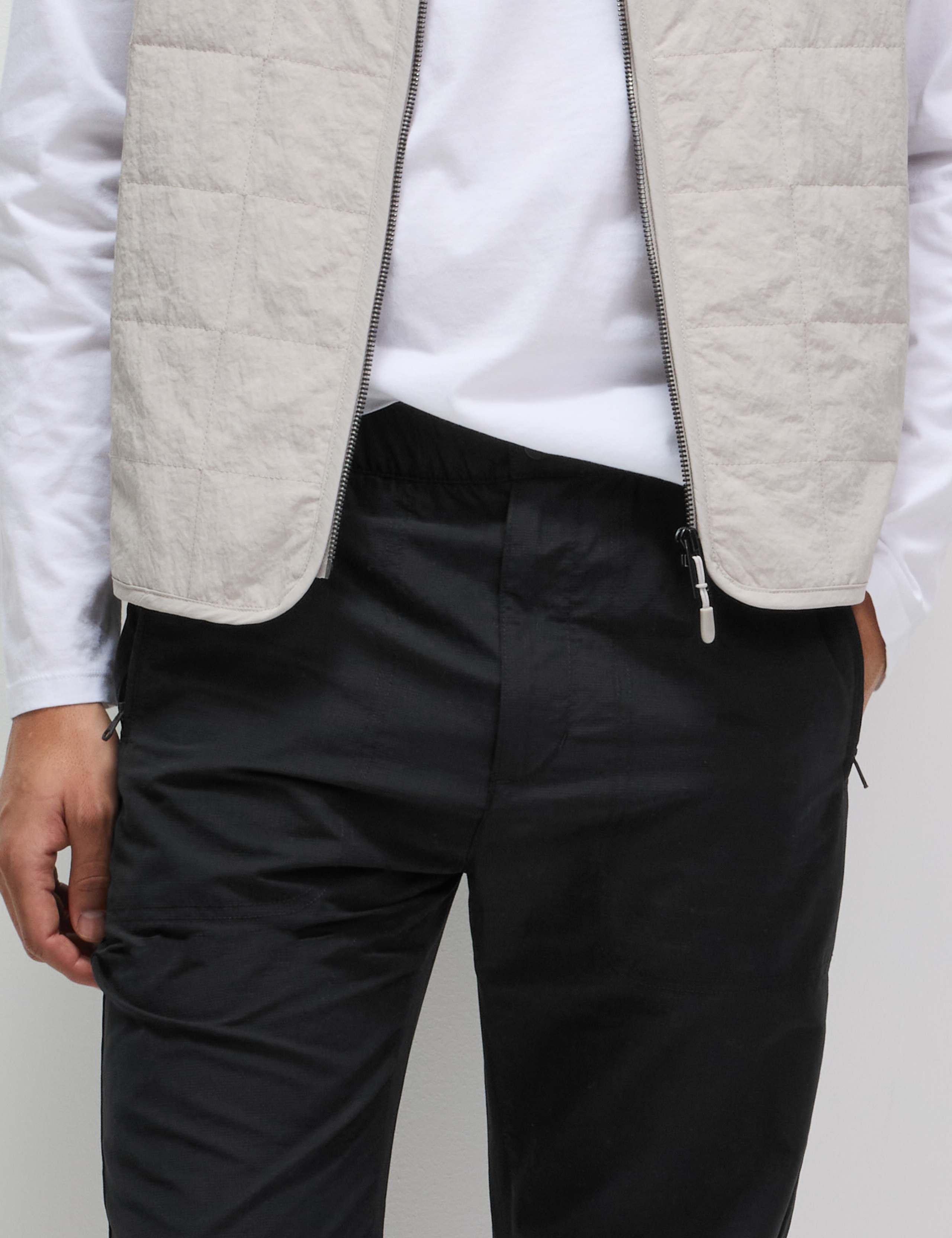 Slim Fit Textured Cuffed Trousers 6 of 6