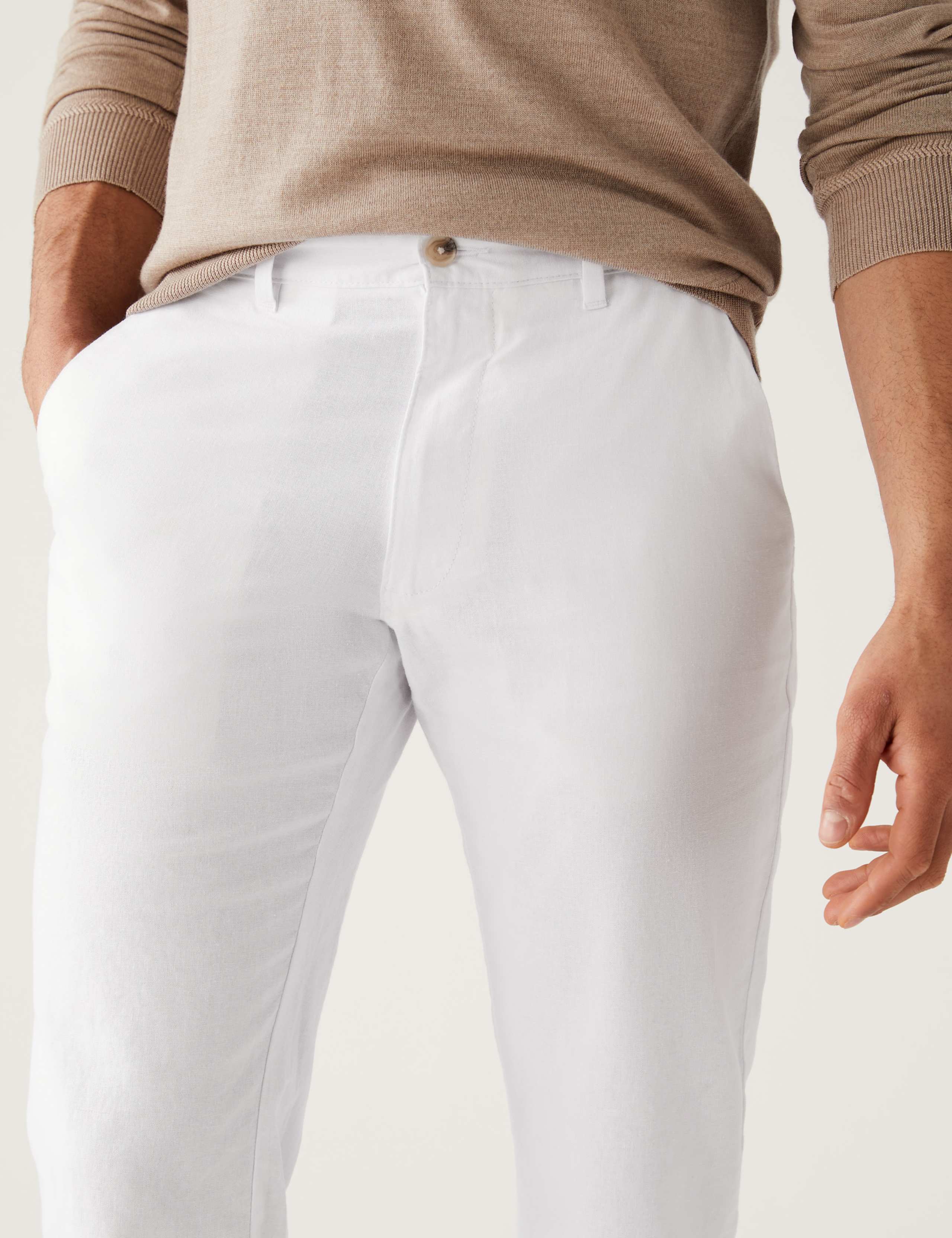 Linen Blend 3/4 Leg Shorts 4 of 5