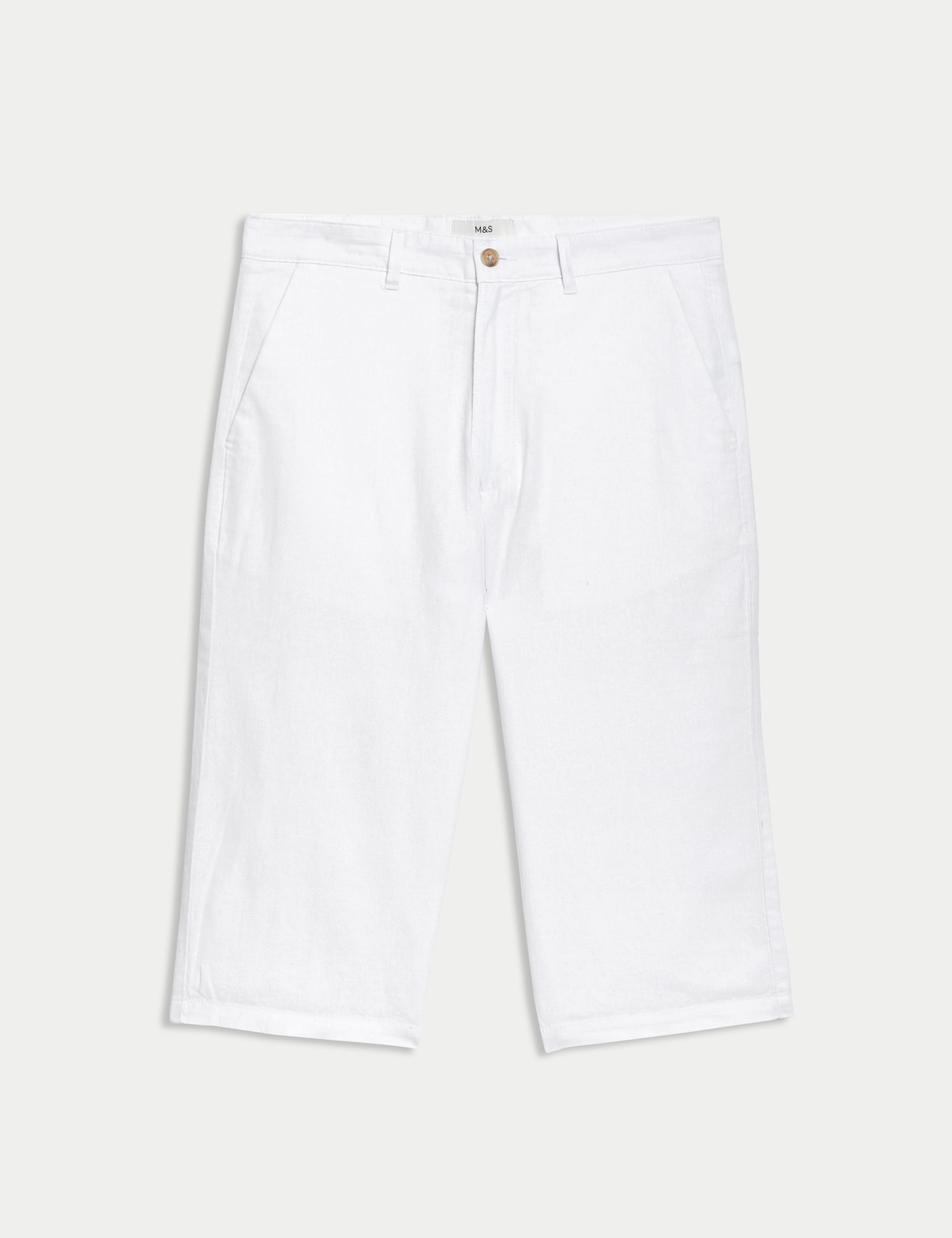 Linen Blend 3/4 Leg Shorts 2 of 5