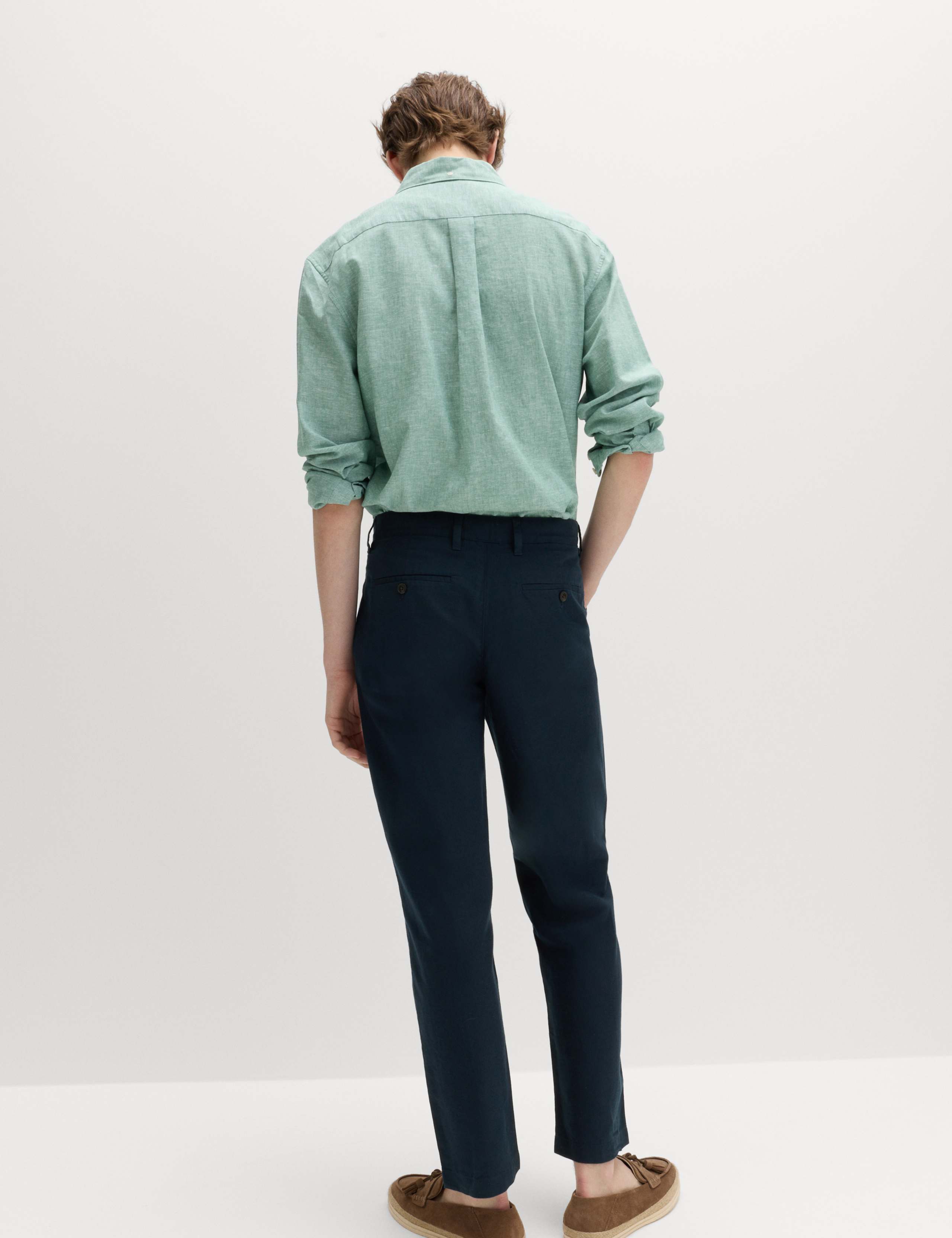 Regular Fit Linen Blend Chinos 5 of 6