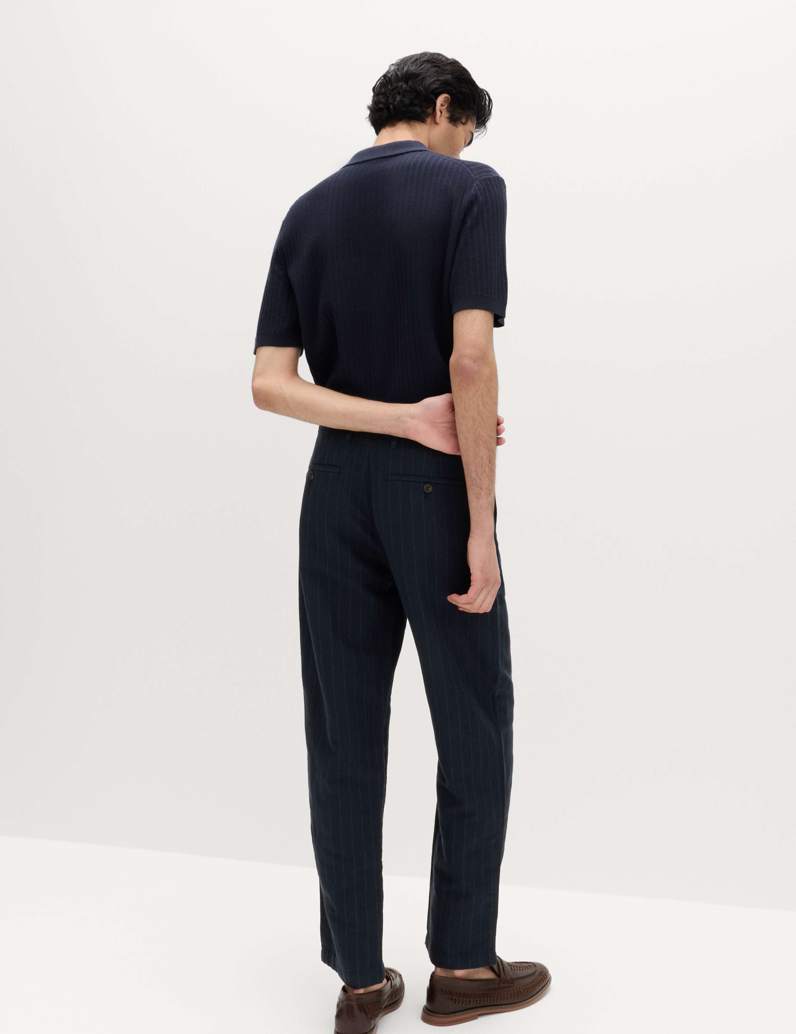 Regular Fit Linen Blend Chinos 4 of 5