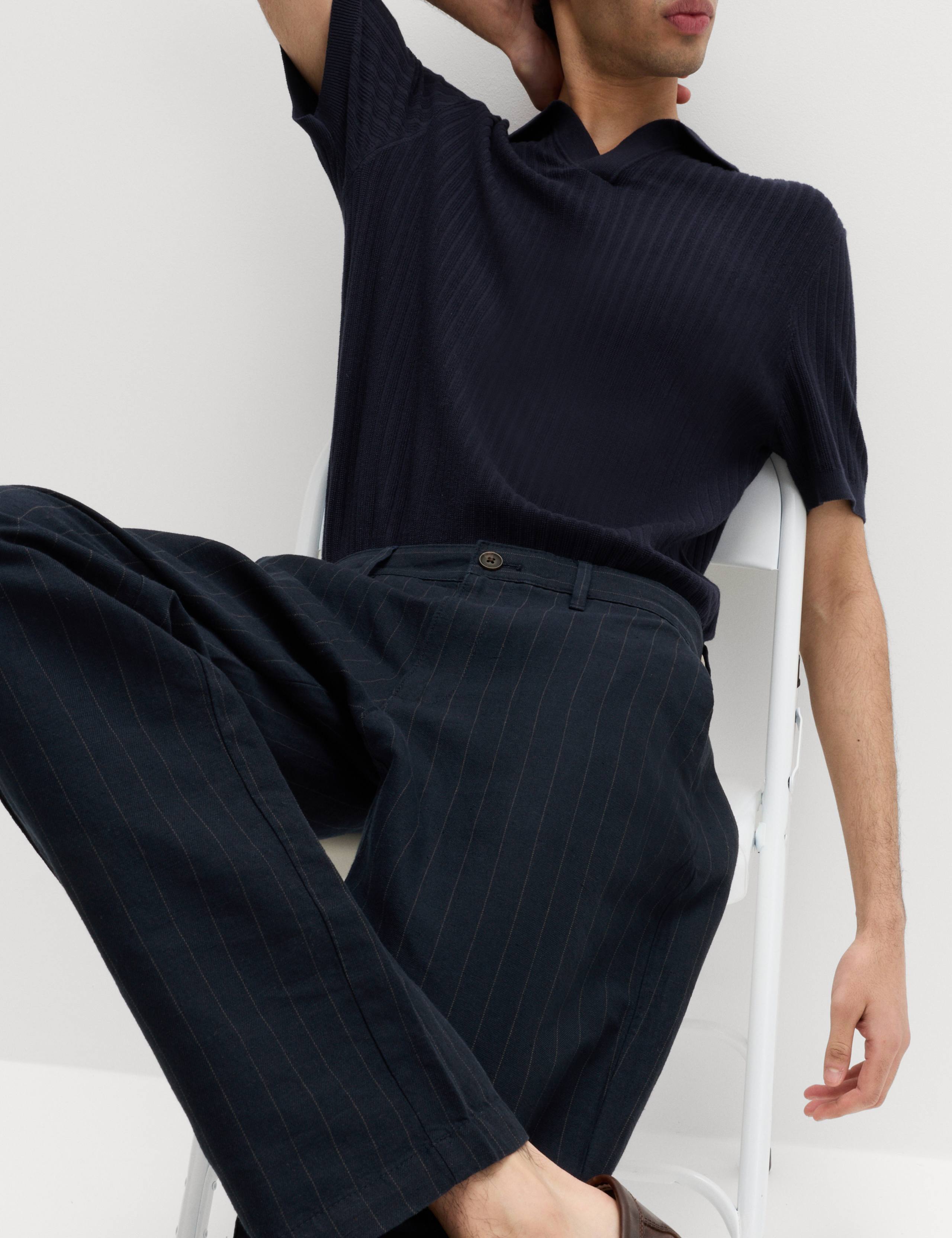 Regular Fit Linen Blend Chinos 5 of 5