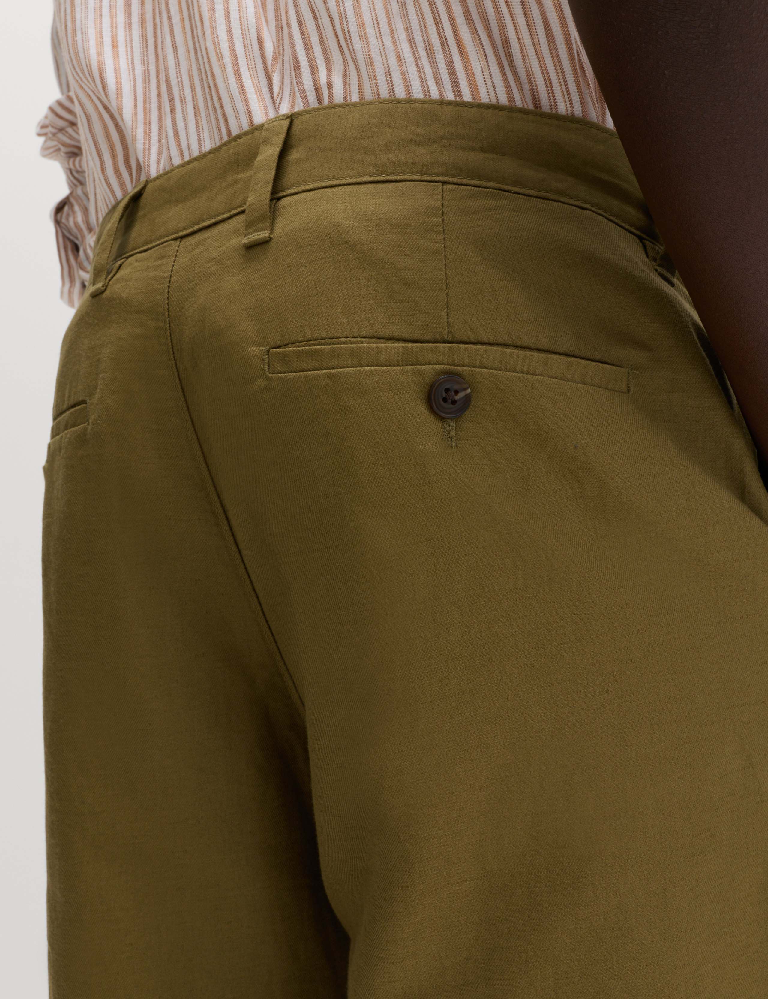 Regular Fit Linen Blend Chinos 4 of 7