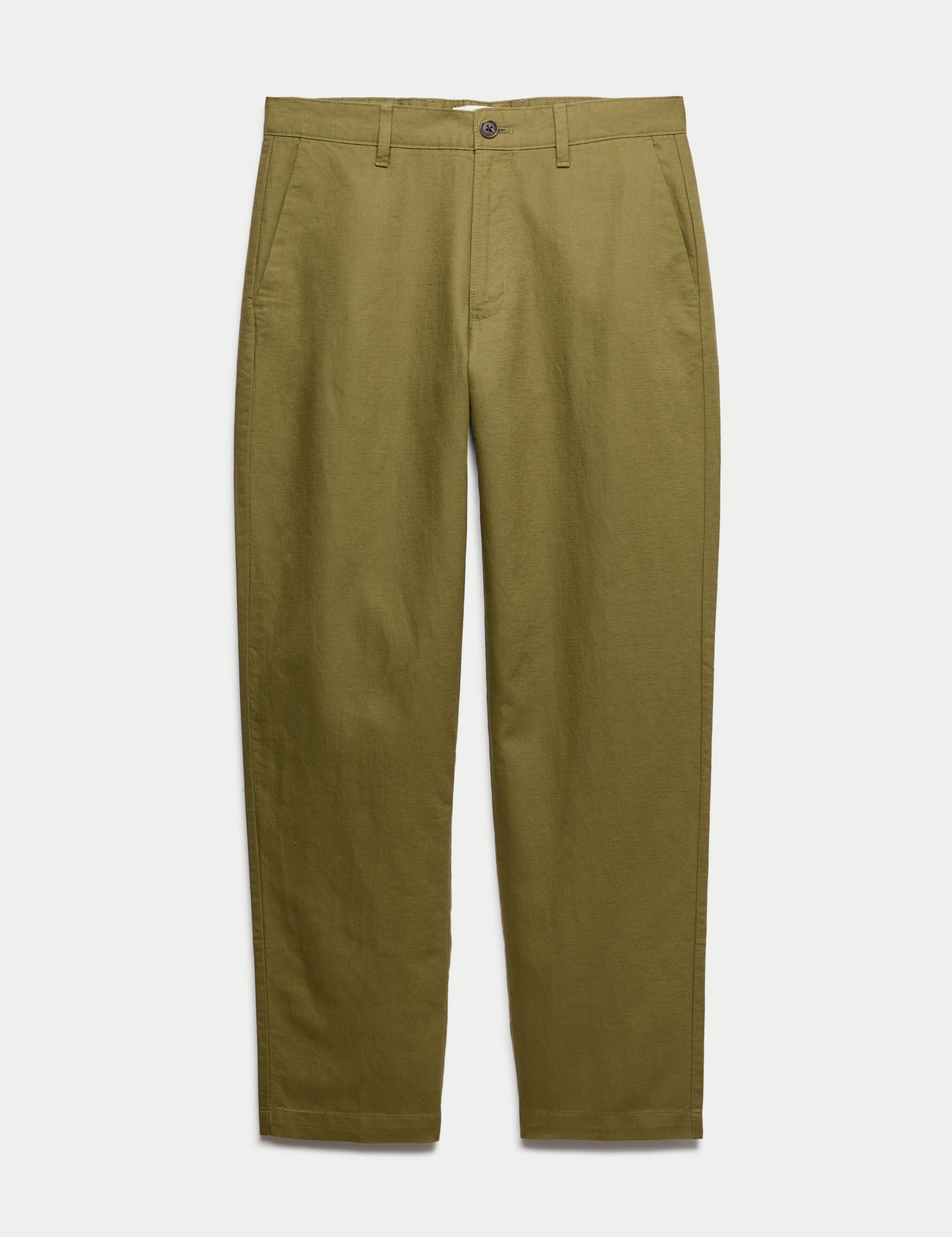 Regular Fit Linen Blend Chinos 2 of 7