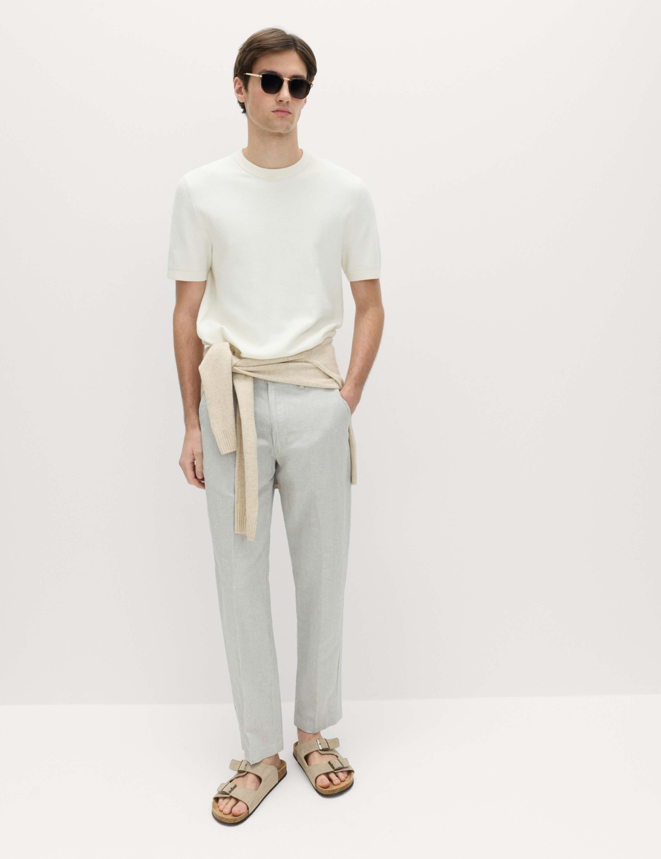 Regular Fit Linen Blend Chinos 3 of 6