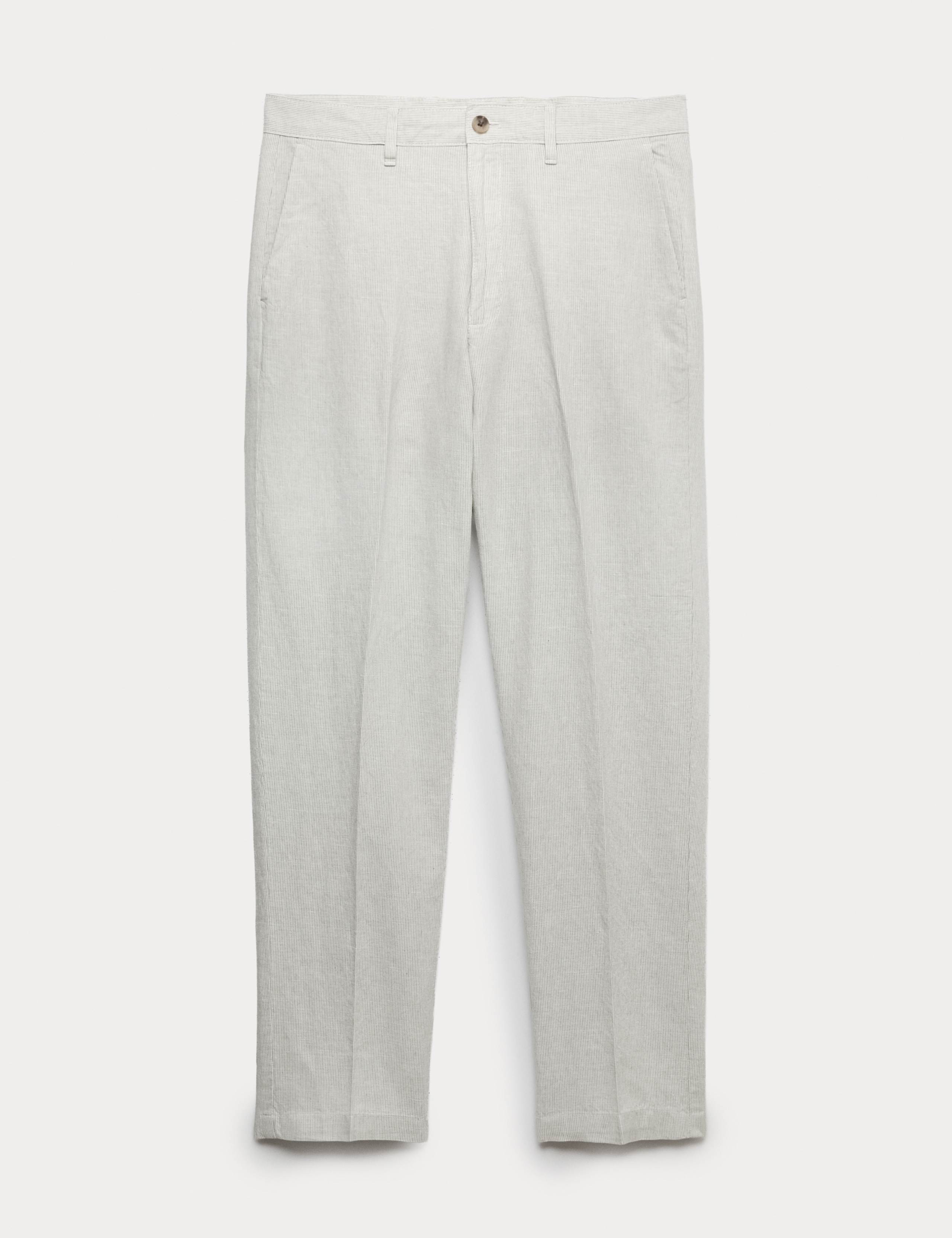 Regular Fit Linen Blend Chinos 2 of 6