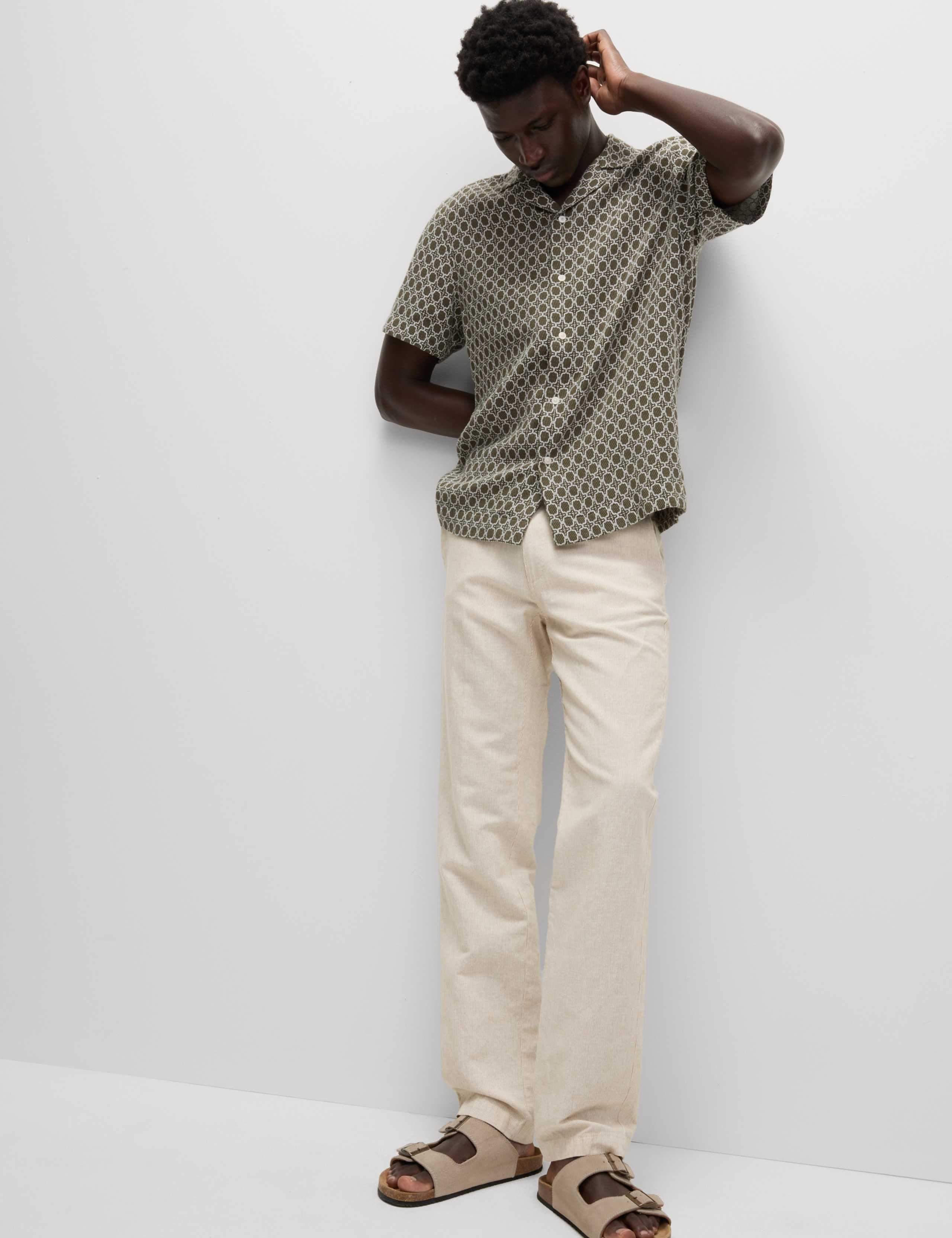Regular Fit Cotton Linen Blend Chinos 3 of 6
