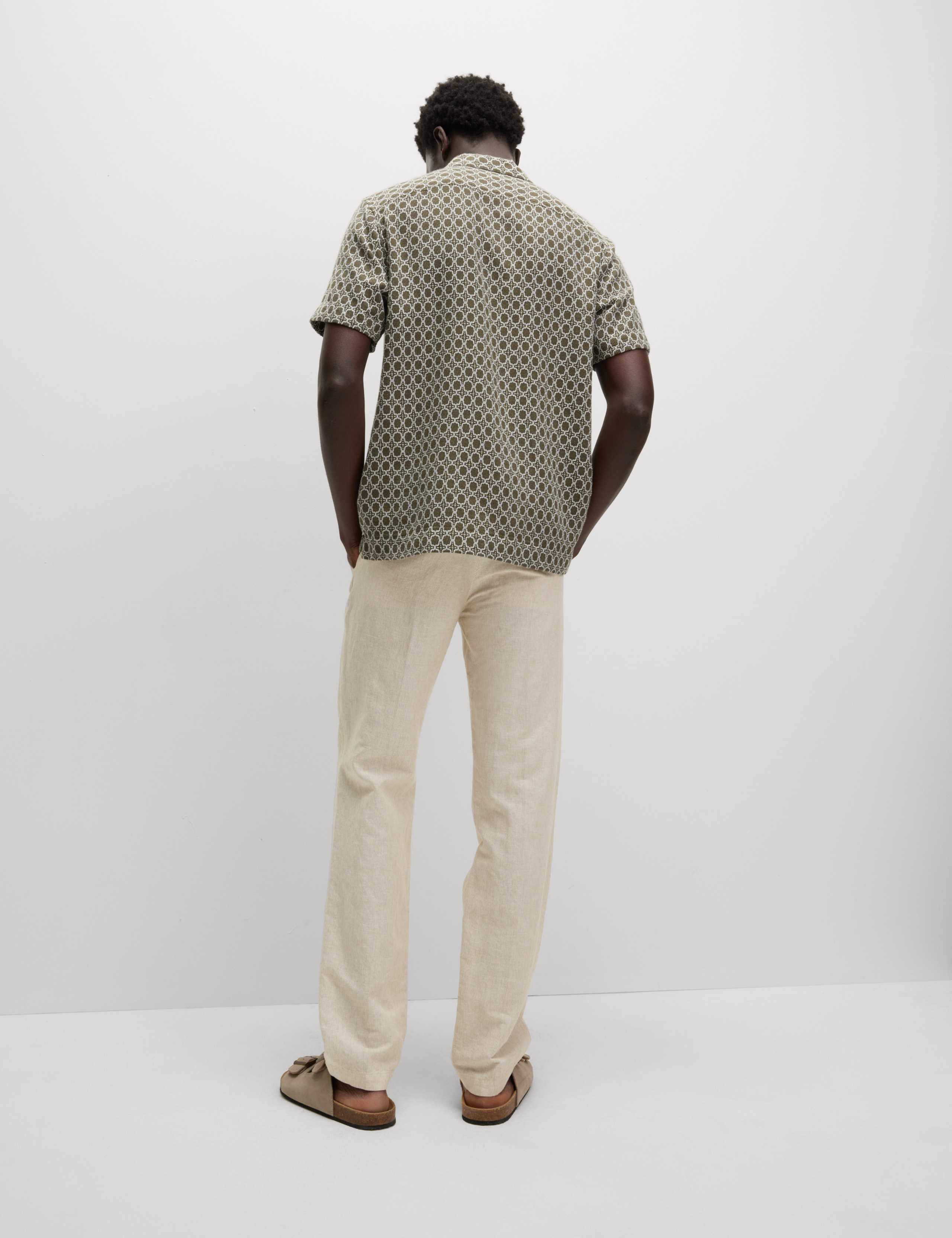 Regular Fit Cotton Linen Blend Chinos 4 of 6