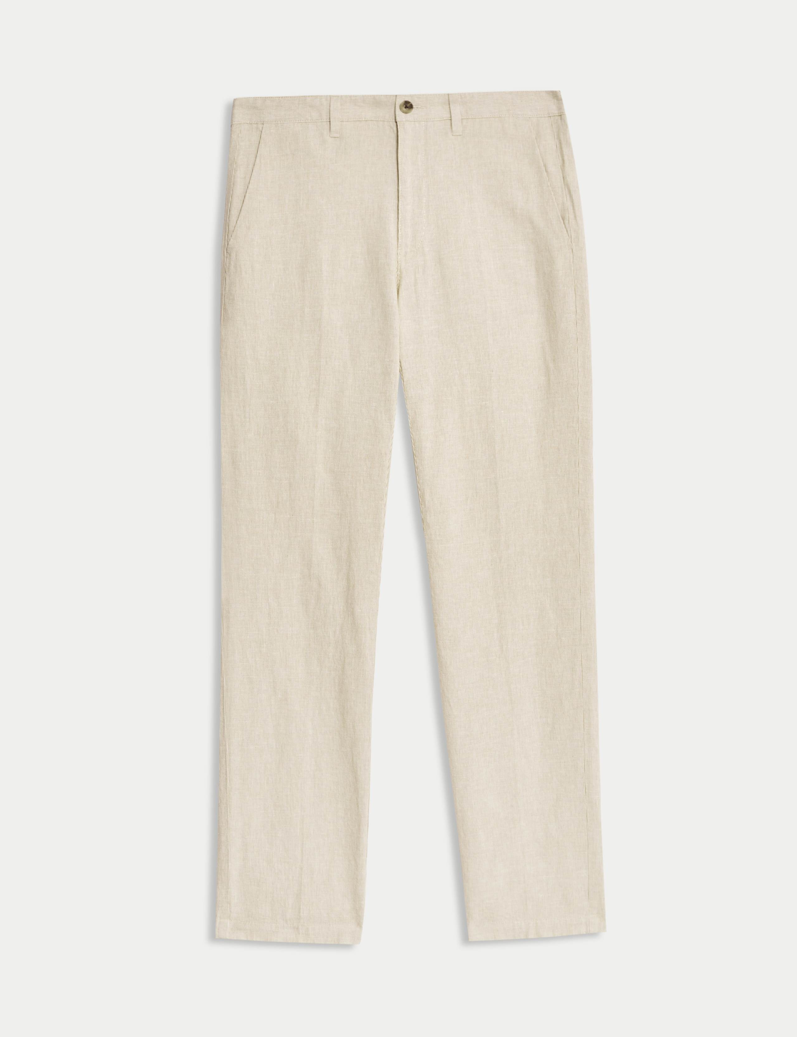 Regular Fit Cotton Linen Blend Chinos 2 of 6