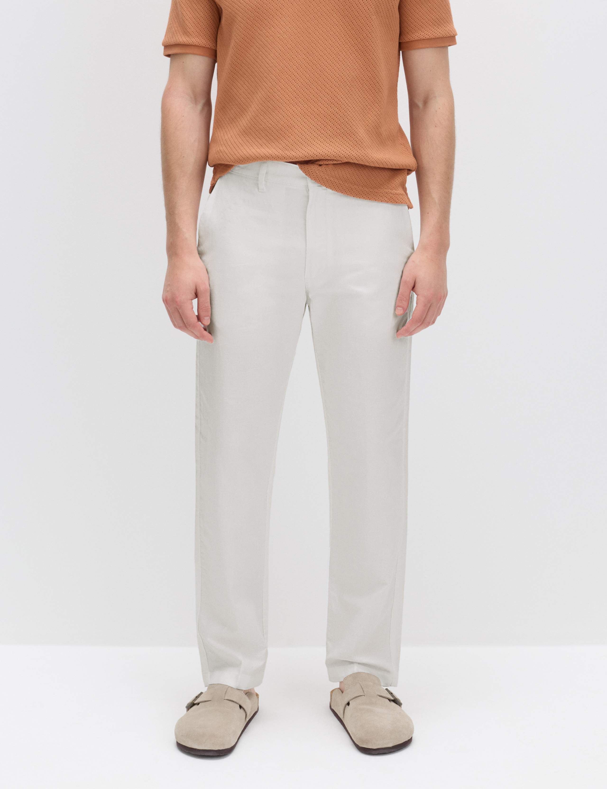 Regular Fit Linen Blend Chinos 6 of 6