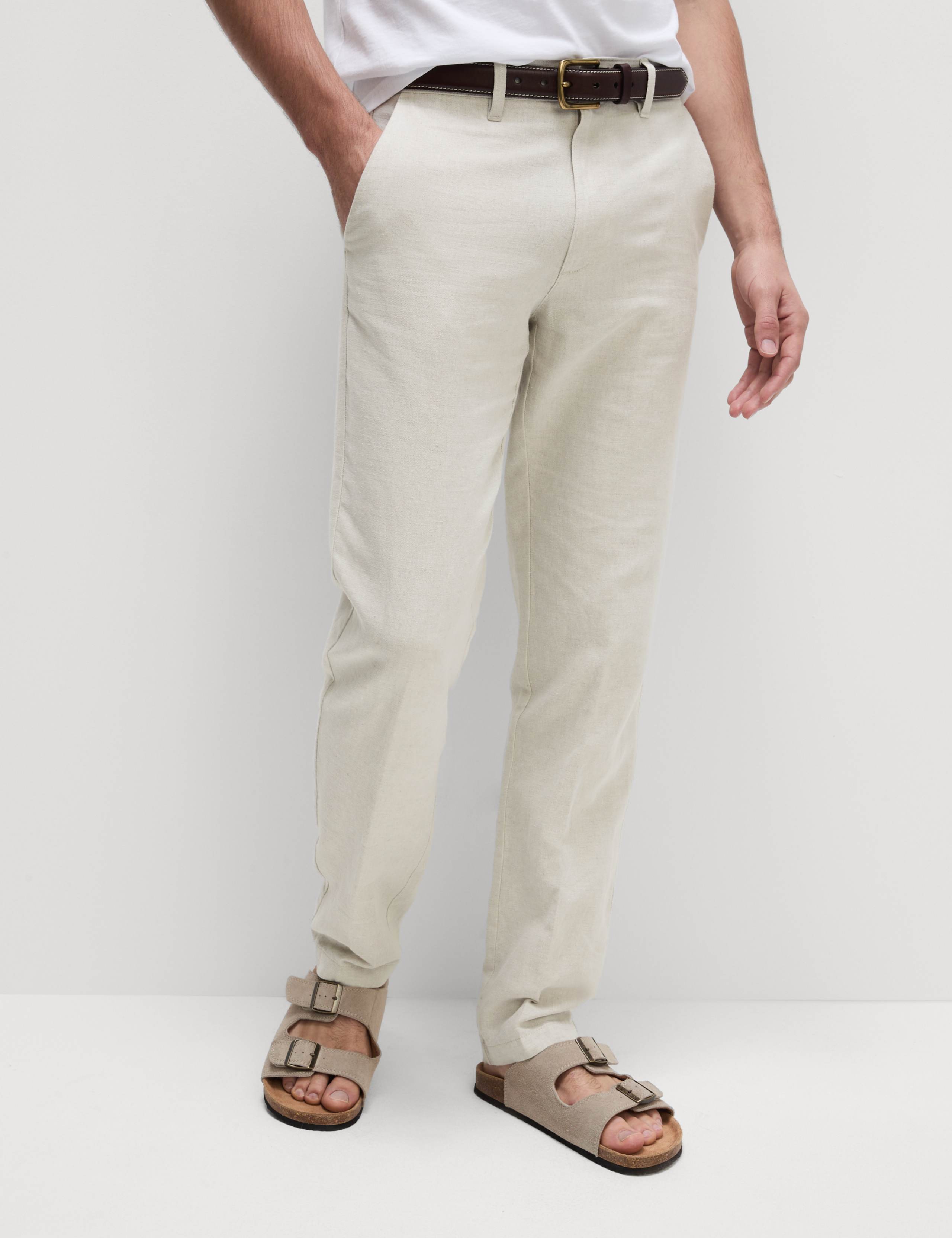 Regular Fit Cotton Linen Blend Chinos 6 of 6