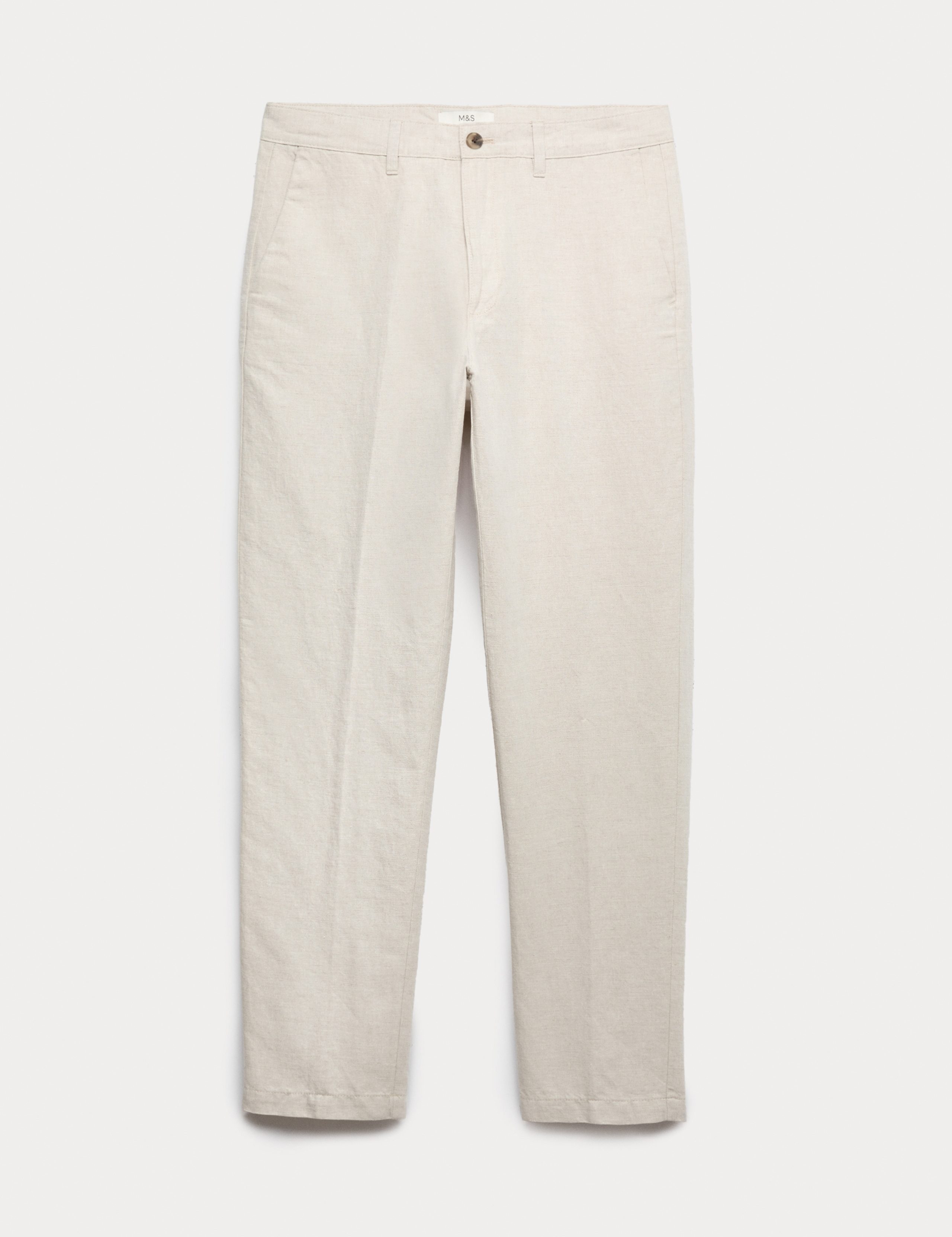 Regular Fit Linen Blend Chinos 2 of 6