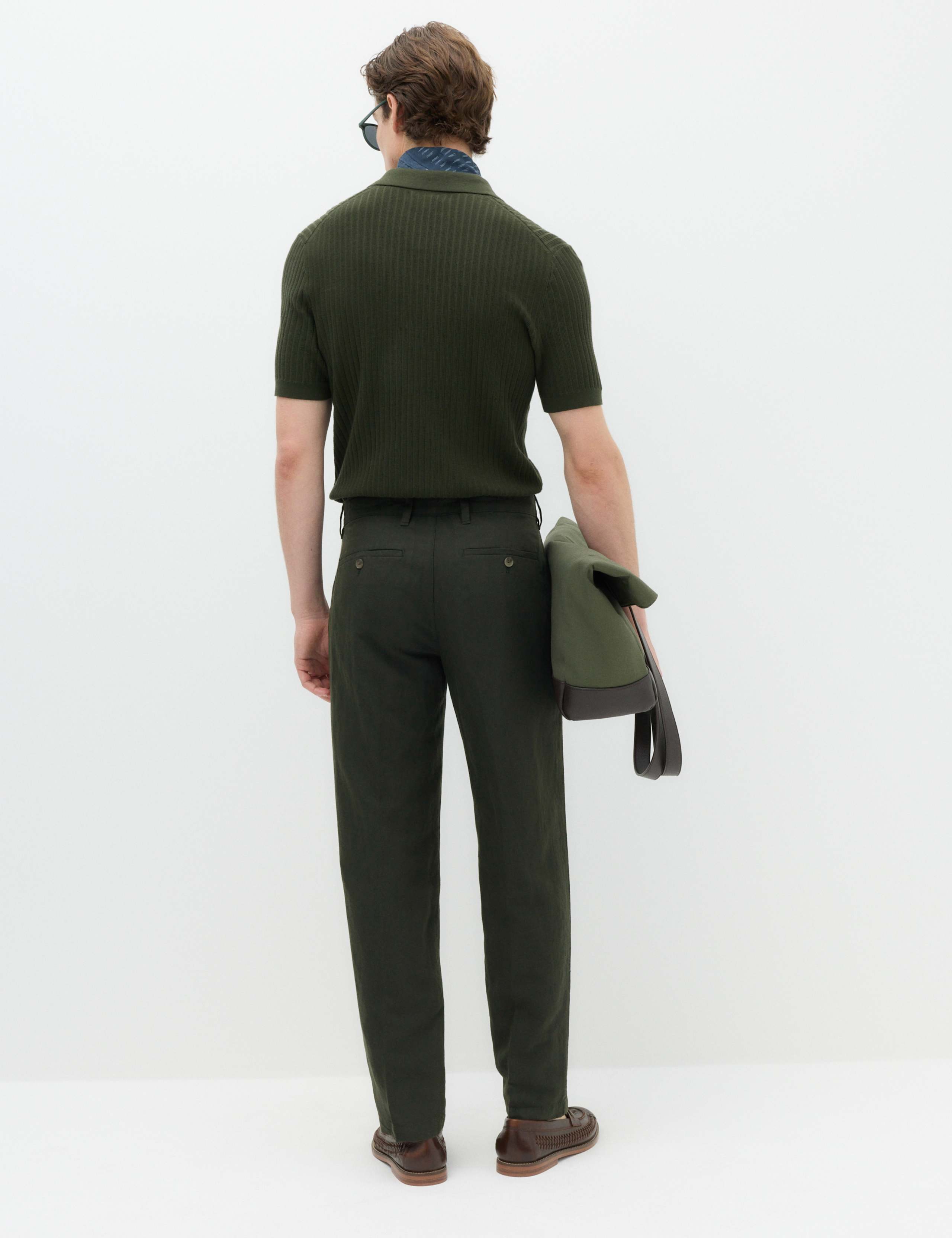 Regular Fit Linen Blend Chinos 3 of 7